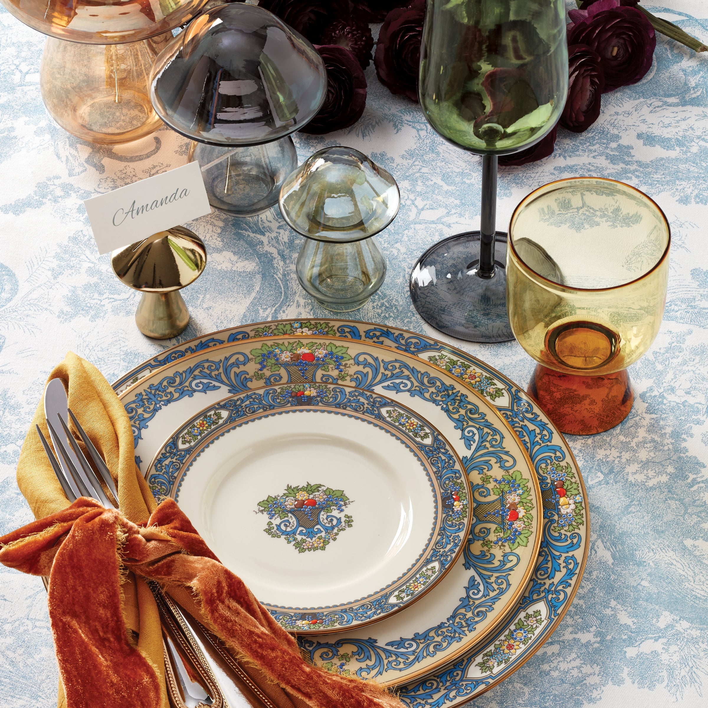 Vintage Jewel Gold 5-Piece Place Setting - Image 2