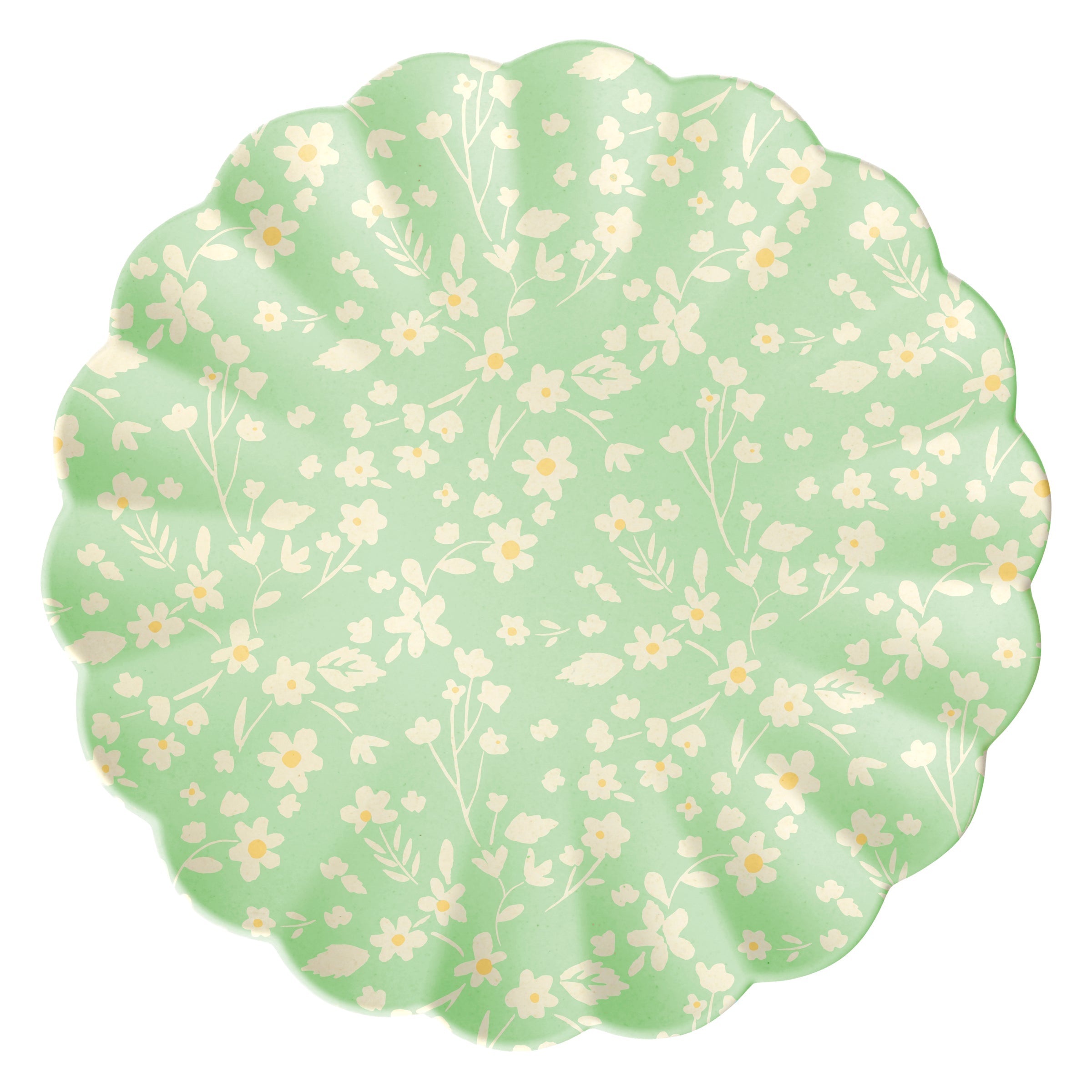 Floral Assorted Bamboo Large Plates. Set of 6 - Image 7