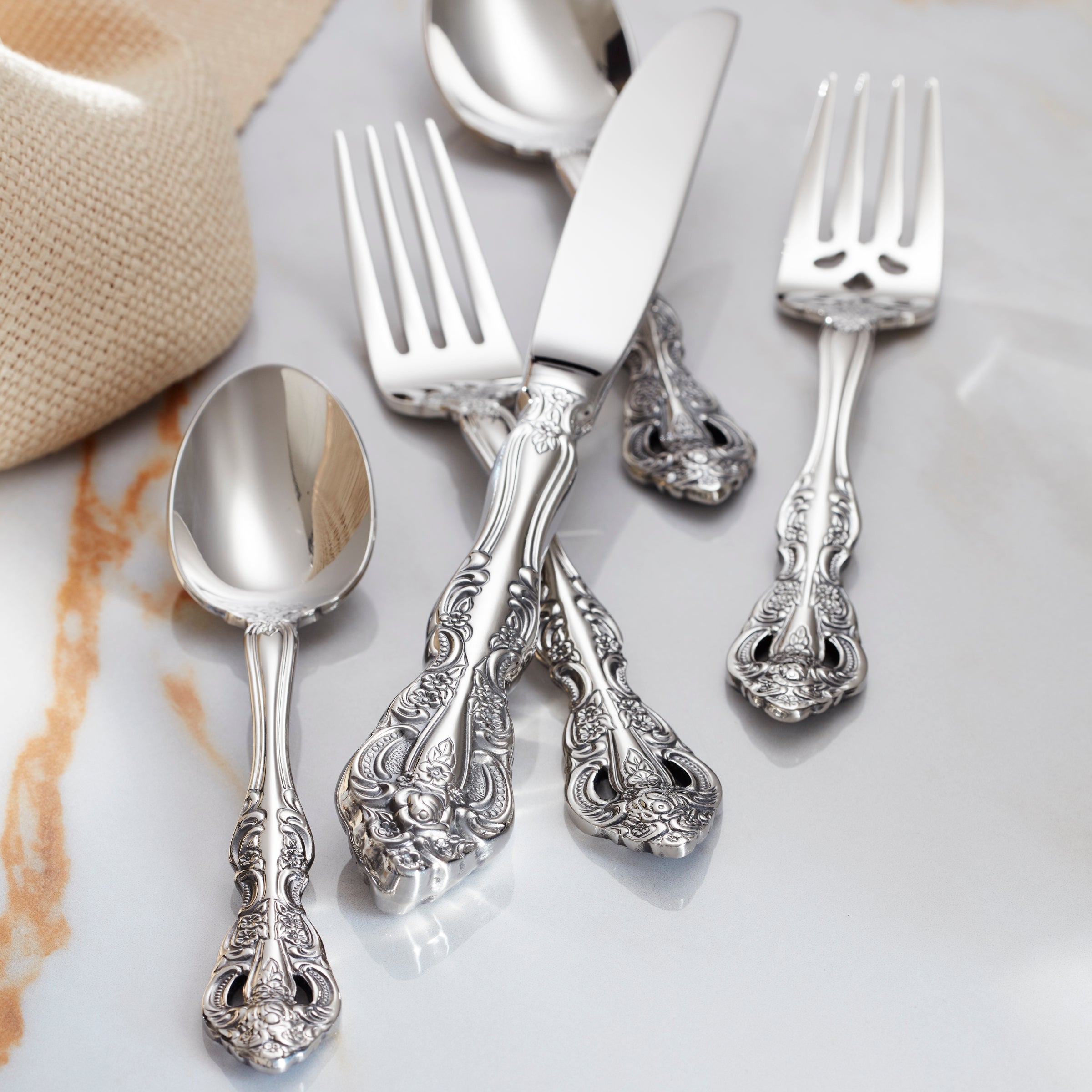 Michelangelo 45-Piece Flatware Set - Image 4