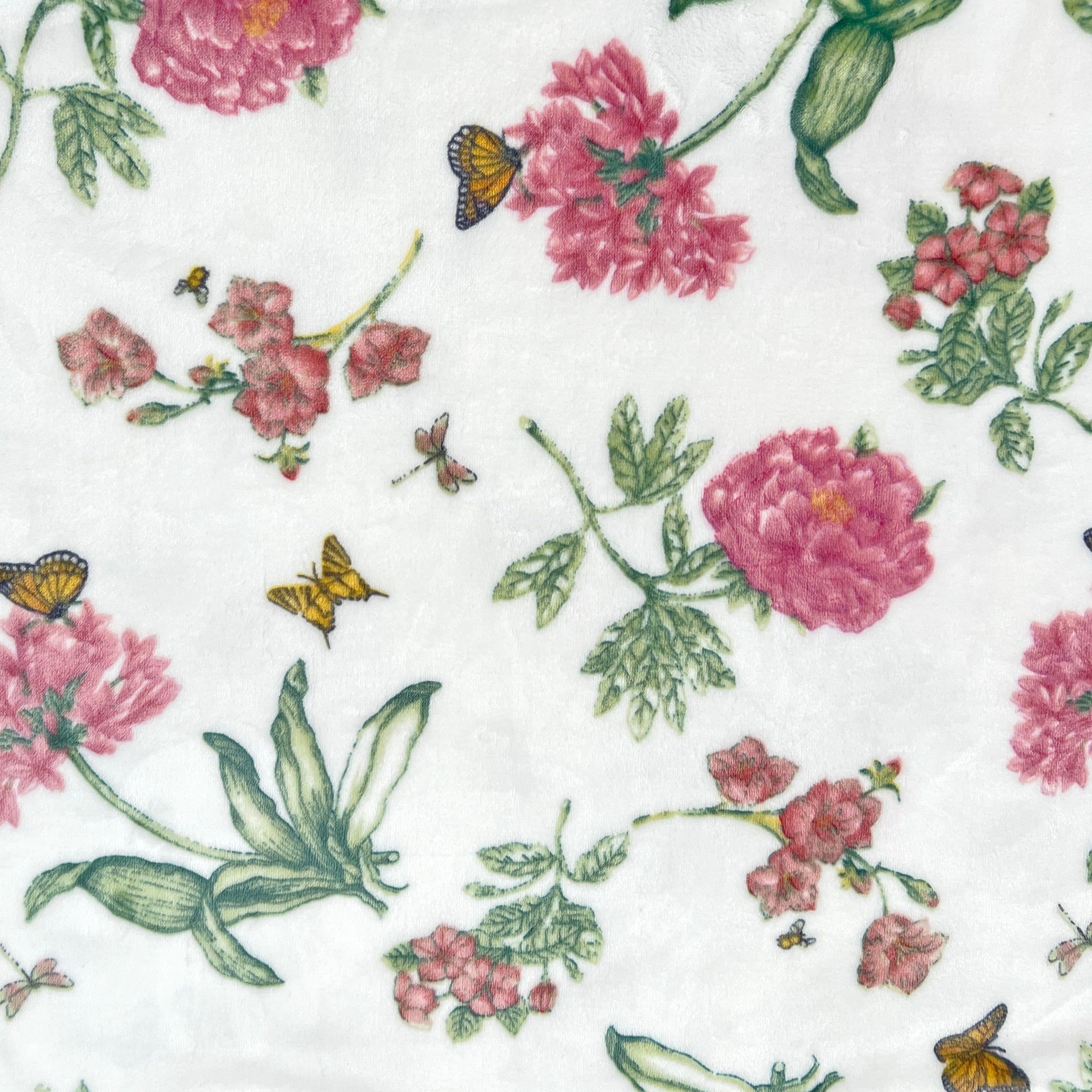 Butterfly Meadow Bloom Pink Throw Blanket - Image 6