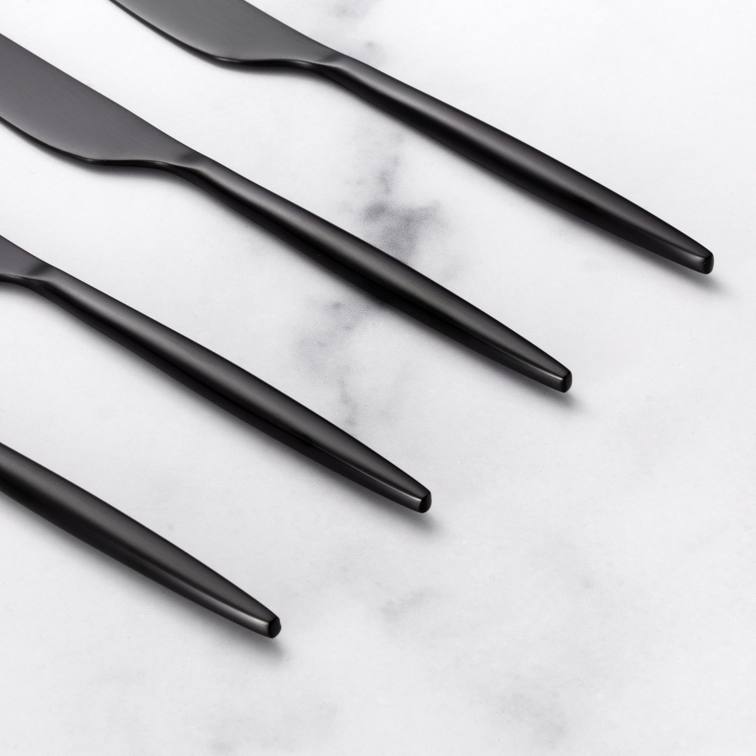 Gaze Black Satin Spreaders. Set of 4 - Image 3