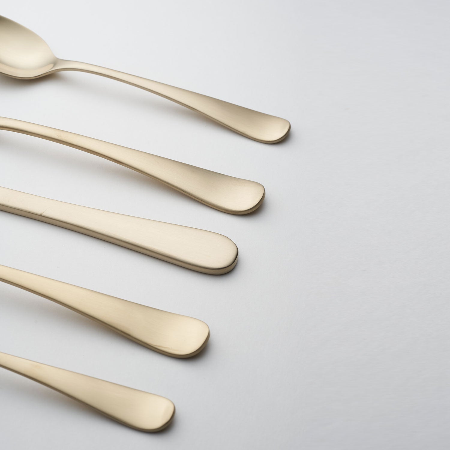 Rhiannon Champagne Satin 20-Piece Flatware Set - Image 4