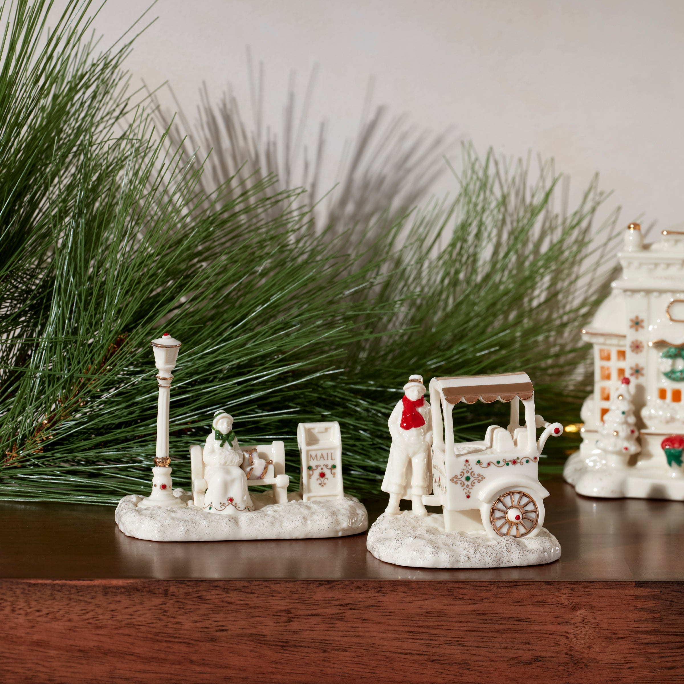 Mistletoe Park 2-Piece Parkbench & Chestnut Seller Figurine Set - Image 3
