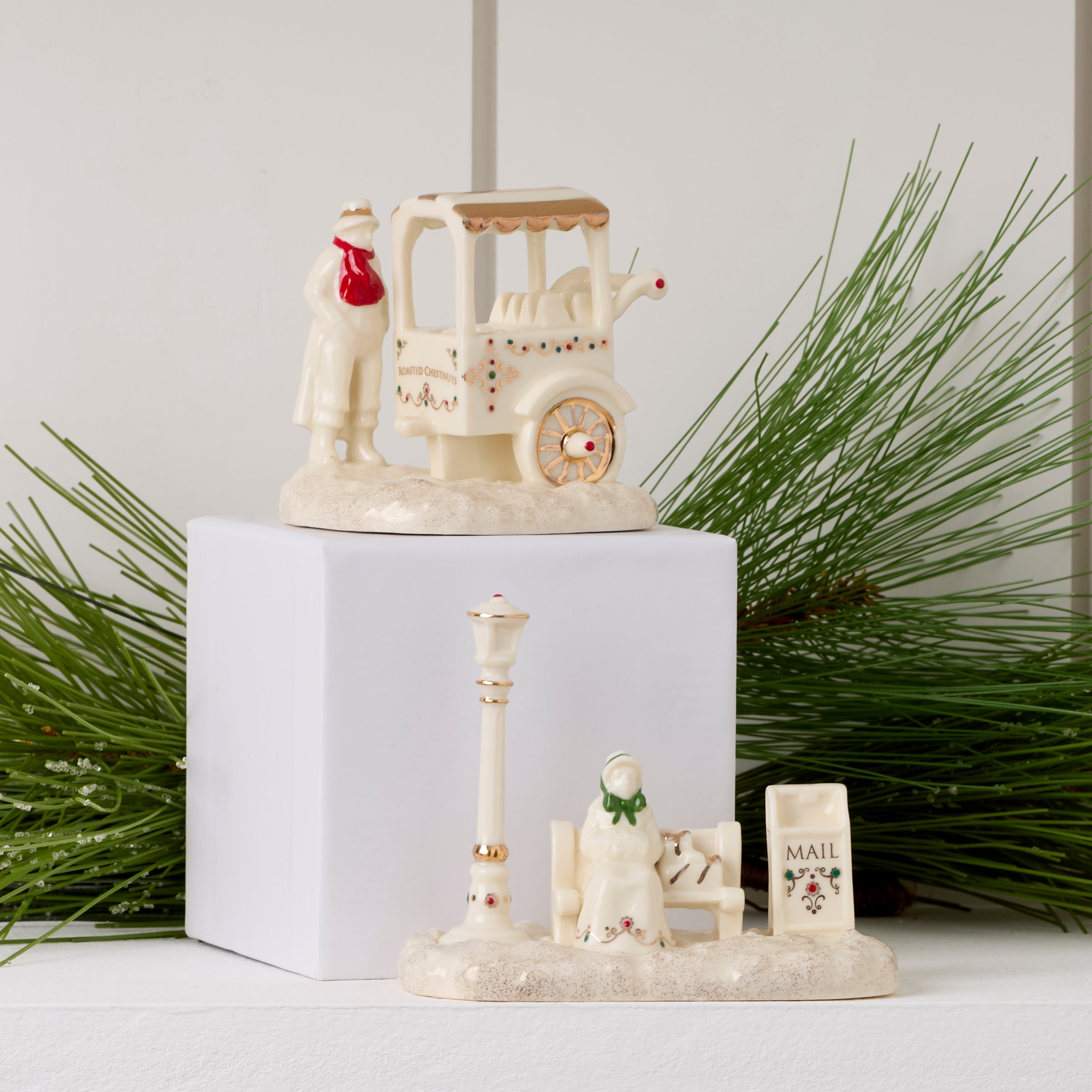 Mistletoe Park 2-Piece Parkbench & Chestnut Seller Figurine Set - Image 6