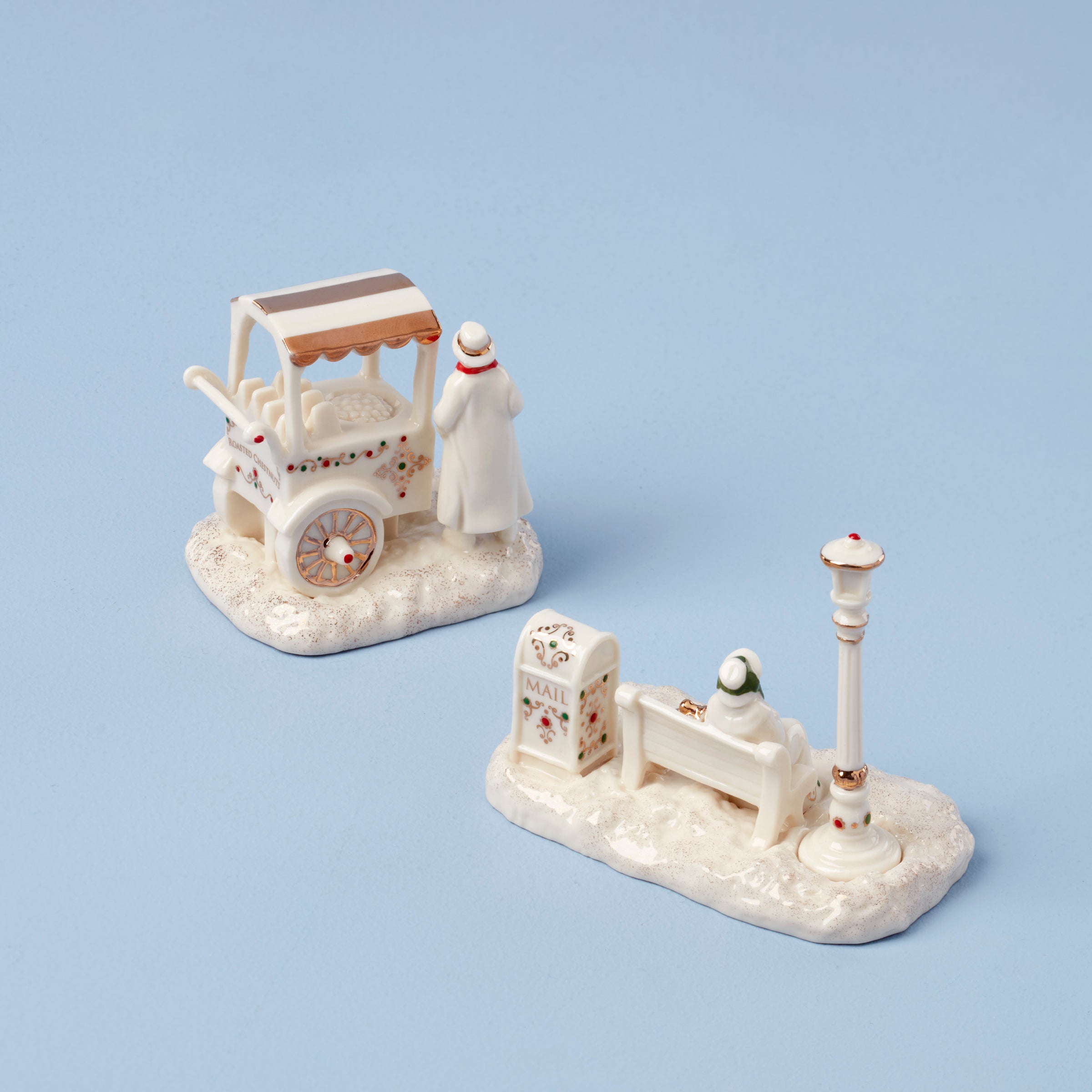Mistletoe Park 2-Piece Parkbench & Chestnut Seller Figurine Set - Image 2