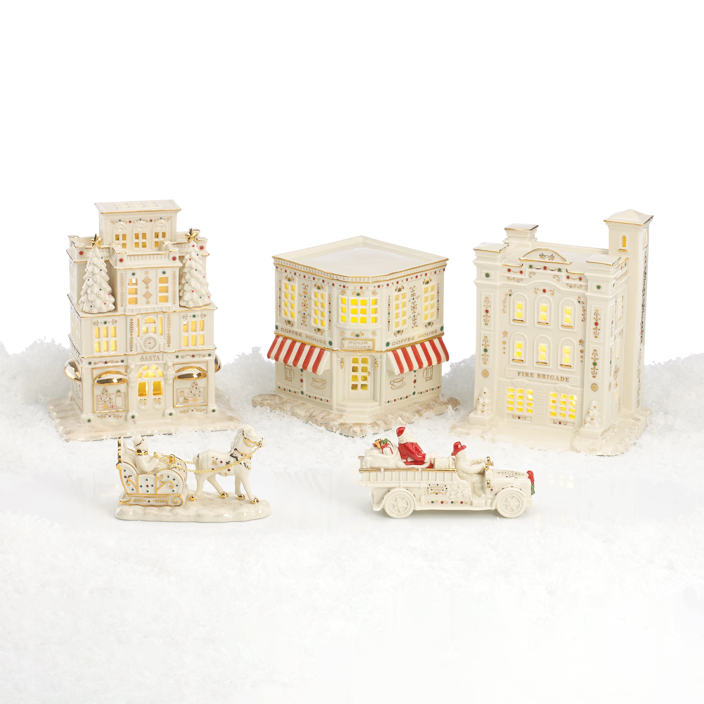 Mistletoe Park Santa's Fire Truck Figurine - Image 4