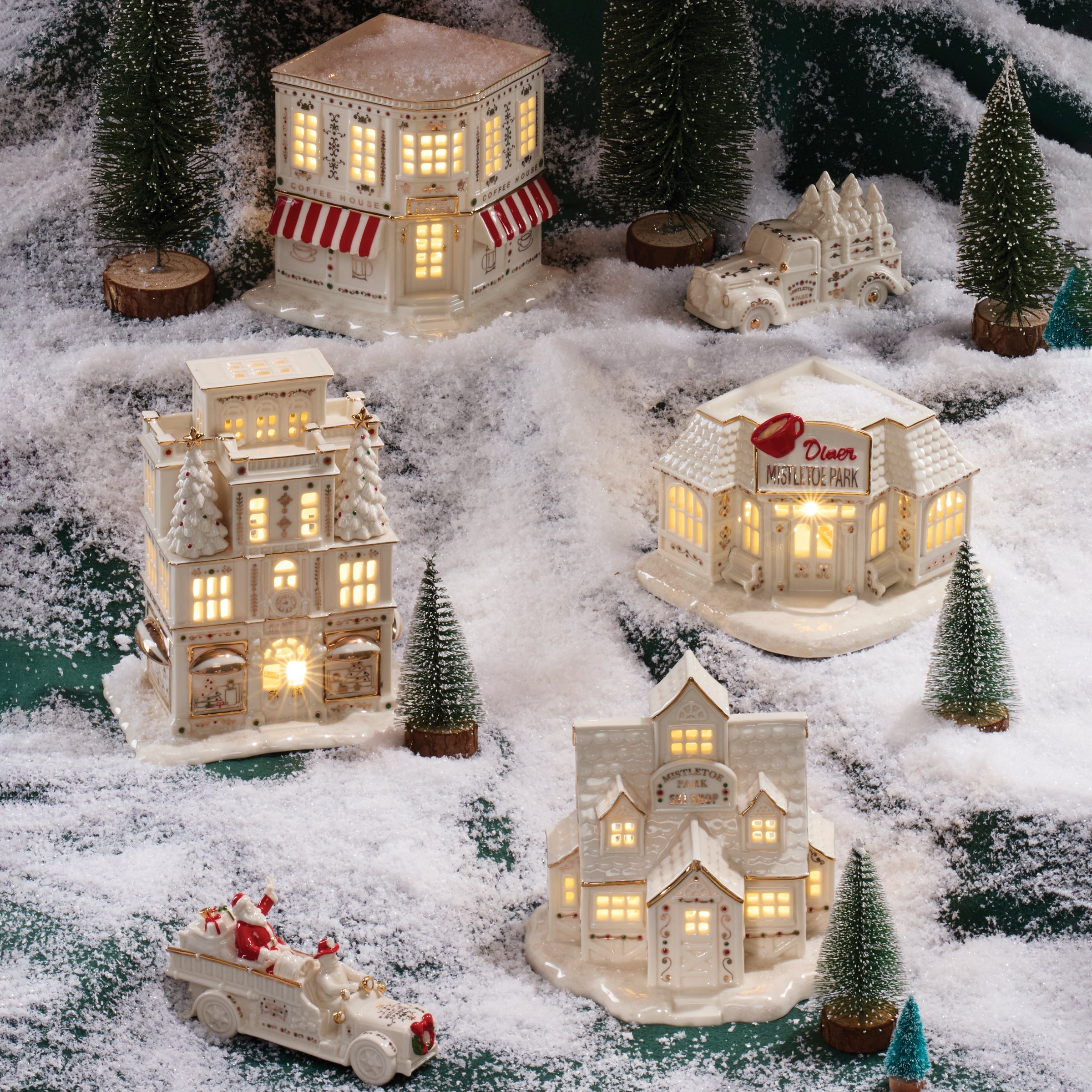 Mistletoe Park Santa's Fire Truck Figurine - Image 3