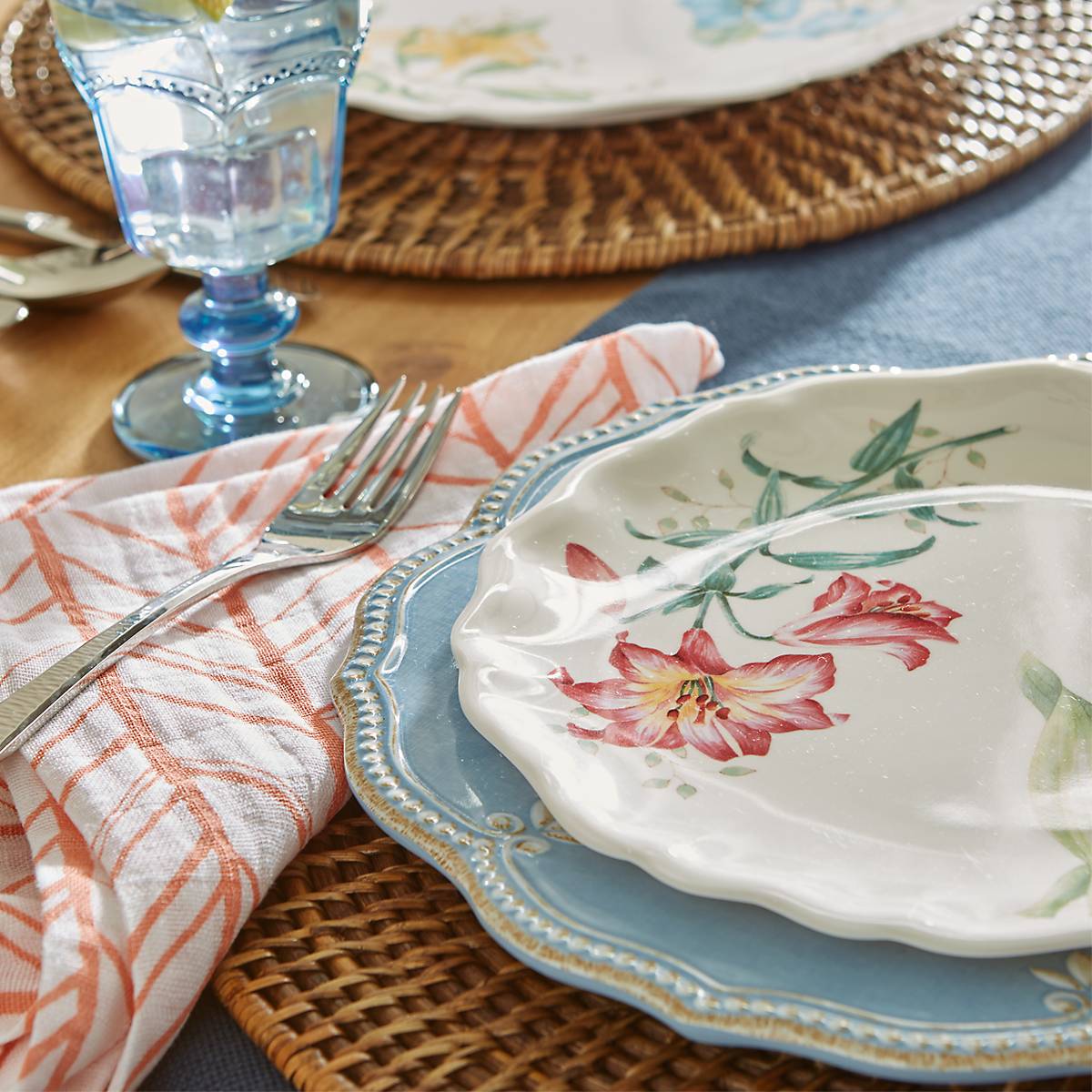 Butterfly Meadow Melamine Accent Plates. Set of 4 - Image 4