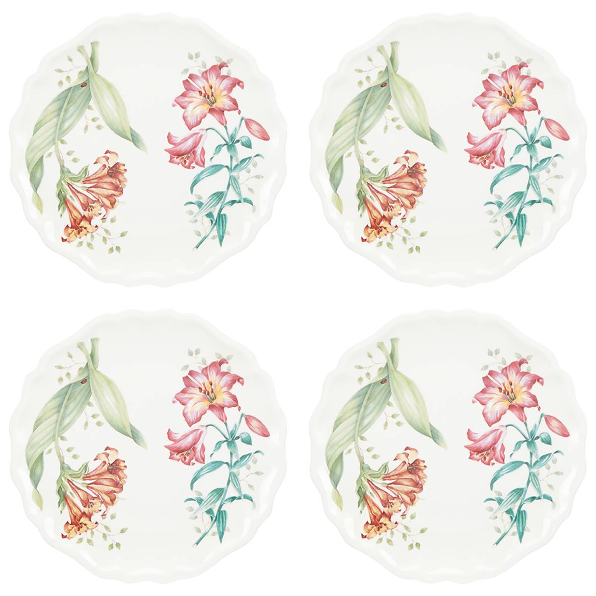 Butterfly Meadow Melamine Accent Plates. Set of 4 - Image 5
