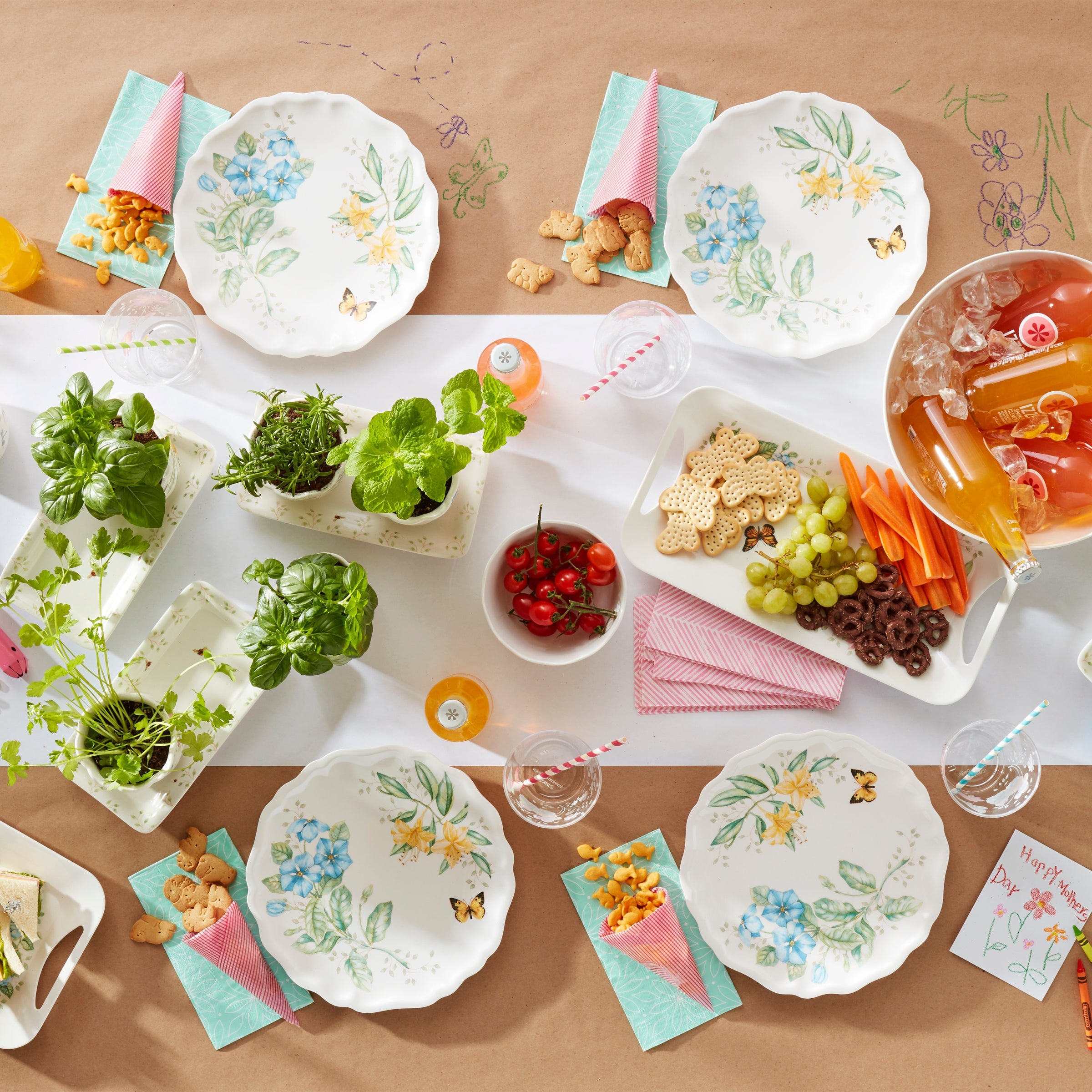 Butterfly Meadow Melamine Dinner Plates. Set of 4 - Image 4