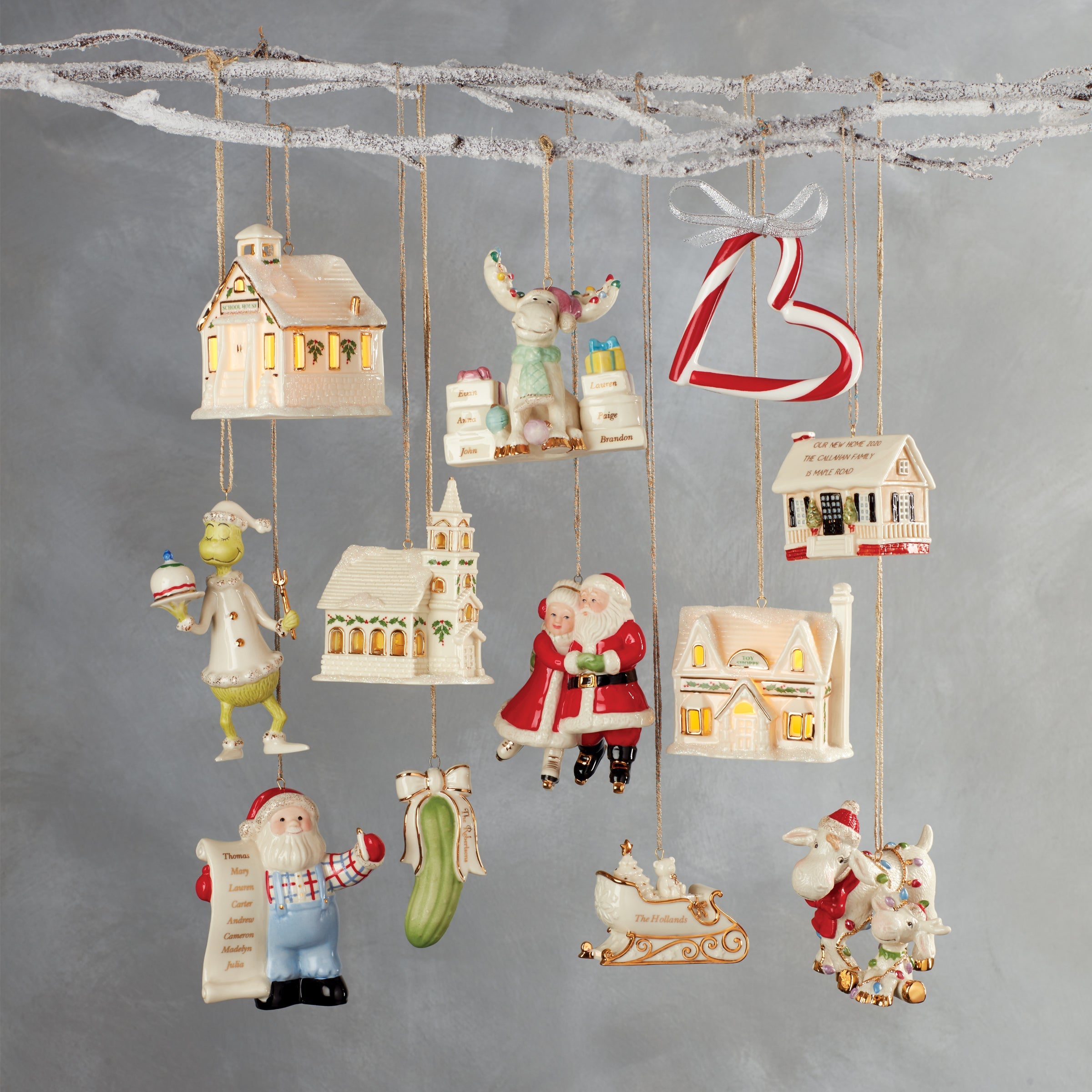 Christmas Village School Lit Ornament - Image 3