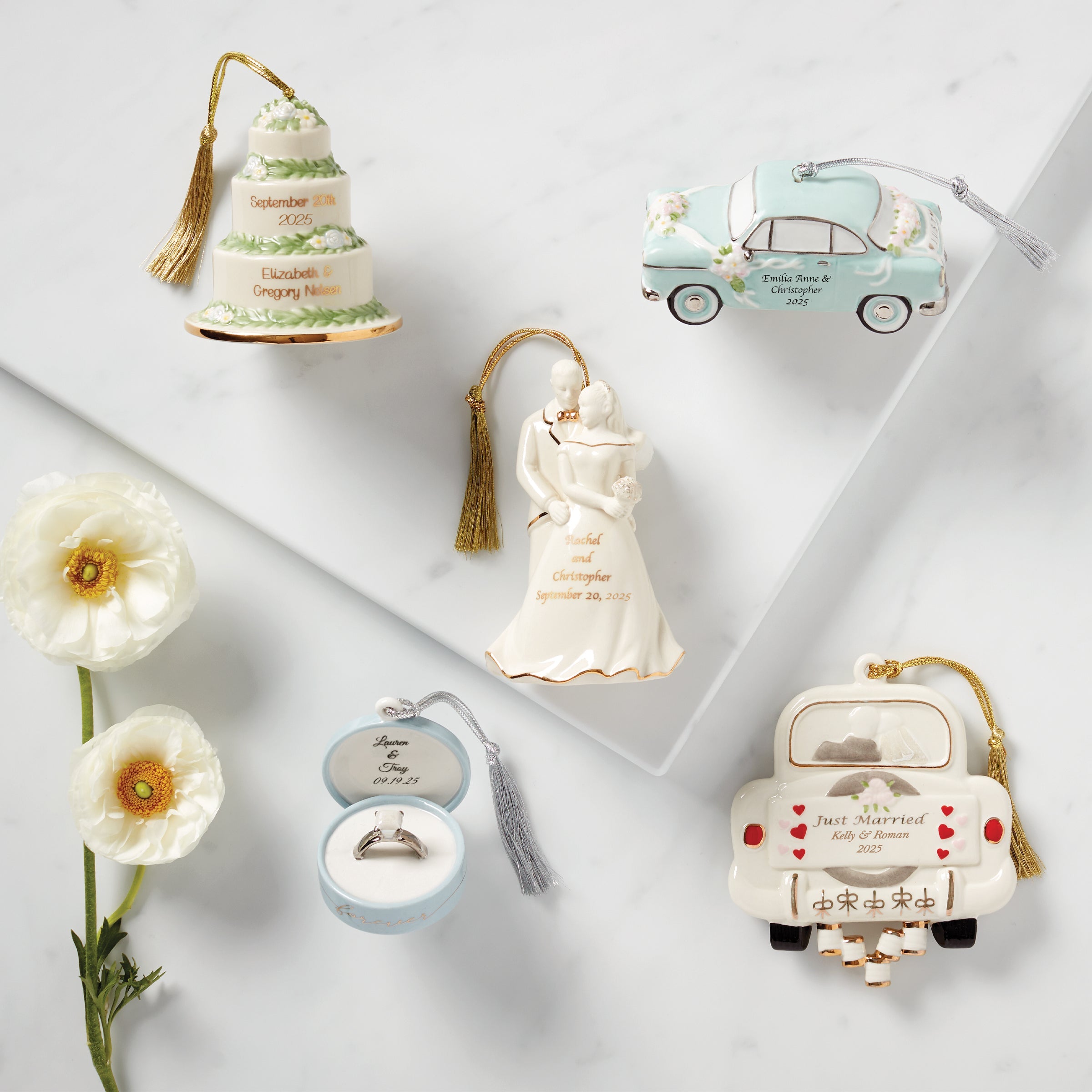 Personalized Together Forever Ring Box Ornament - Image 3