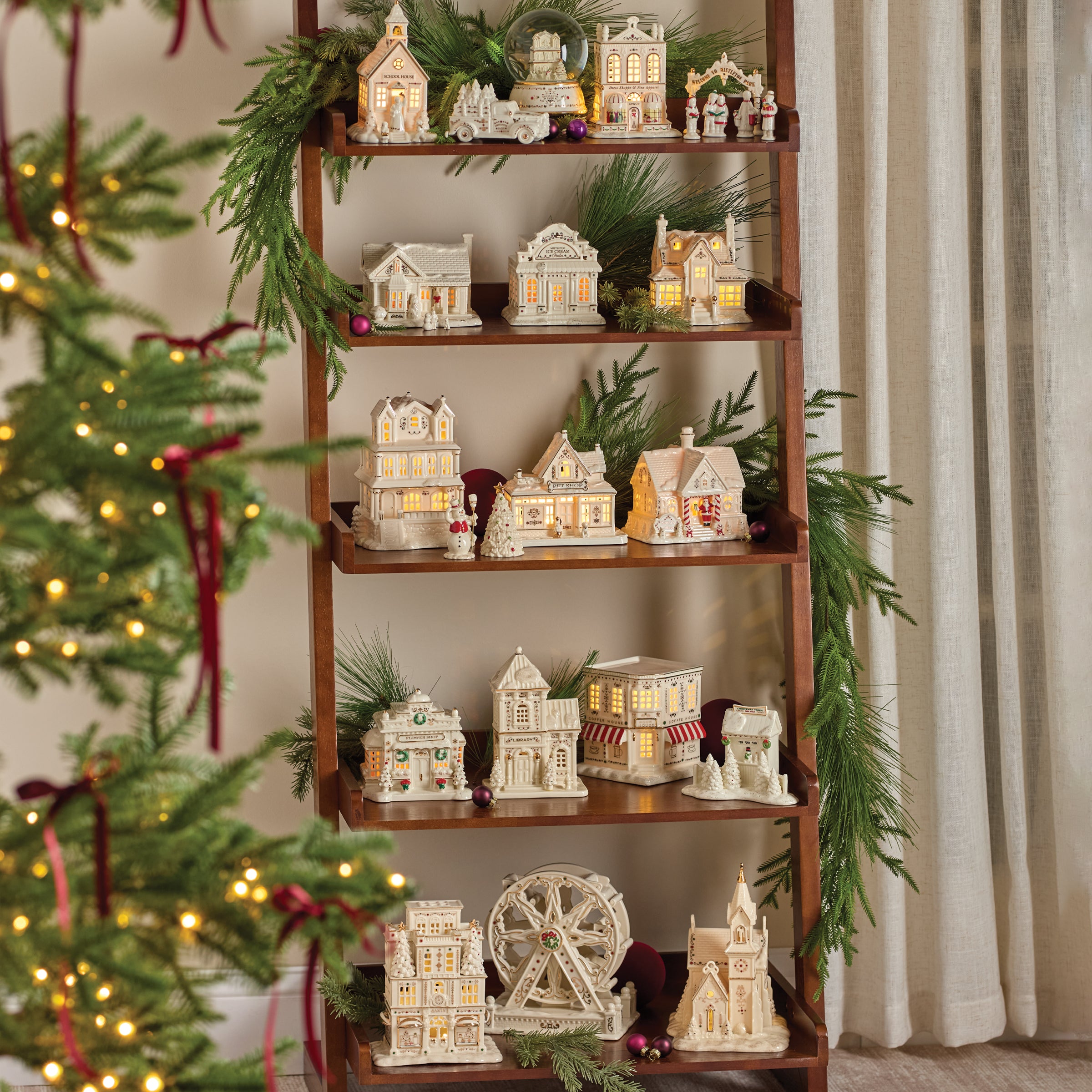 Mistletoe Park Victorian Mansion Lit Figurine - Image 6