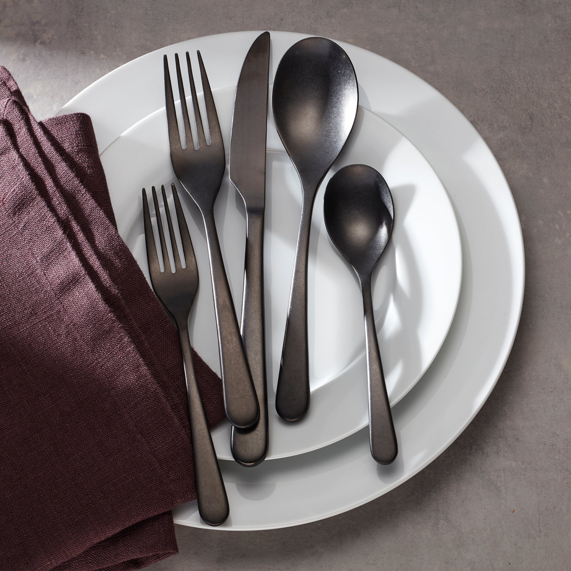Kenbrook Black Vintage 20-Piece Flatware Set - Image 2