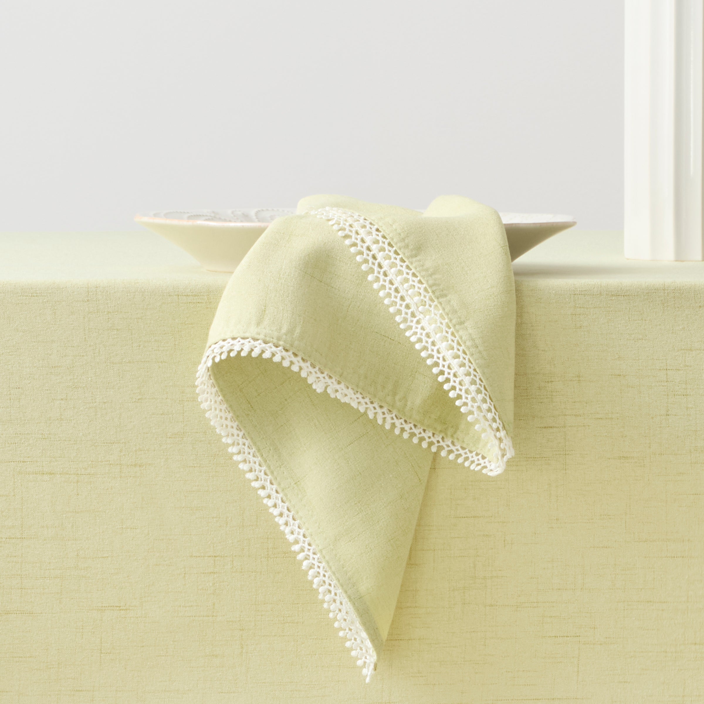 French Perle Pistachio Napkin. Set of 2