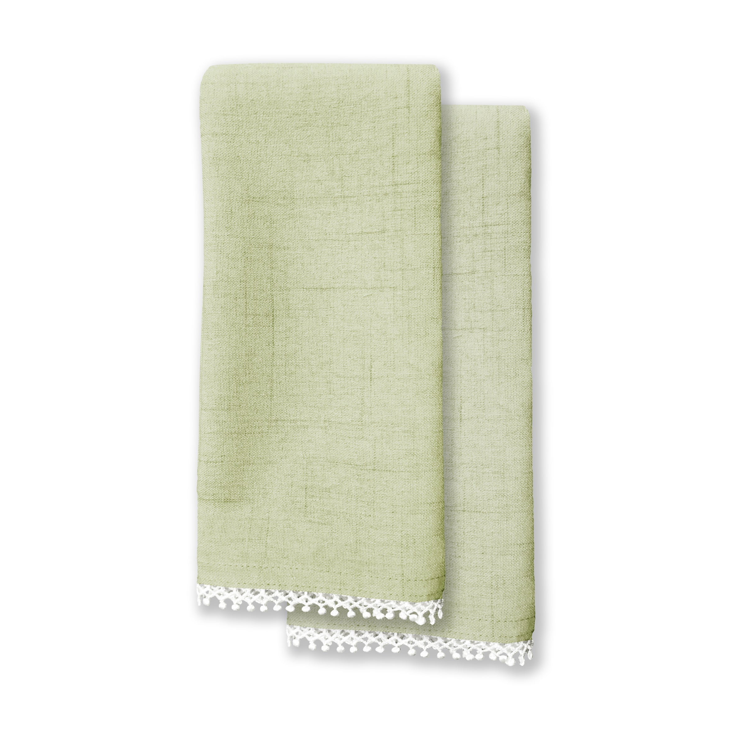 French Perle Pistachio Napkin. Set of 2 - Image 2