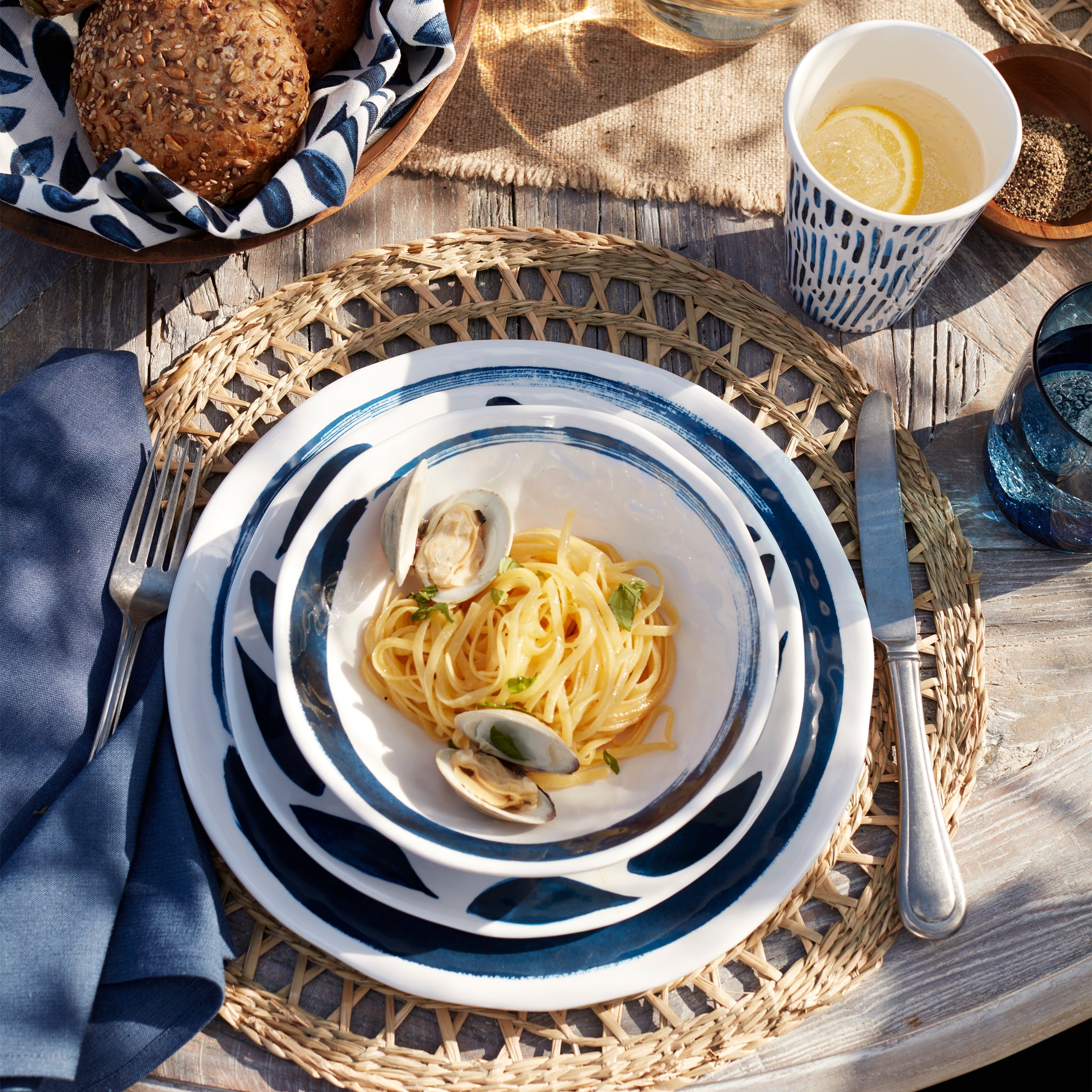Blue Bay Melamine 16-Piece Dinnerware Set - Image 7