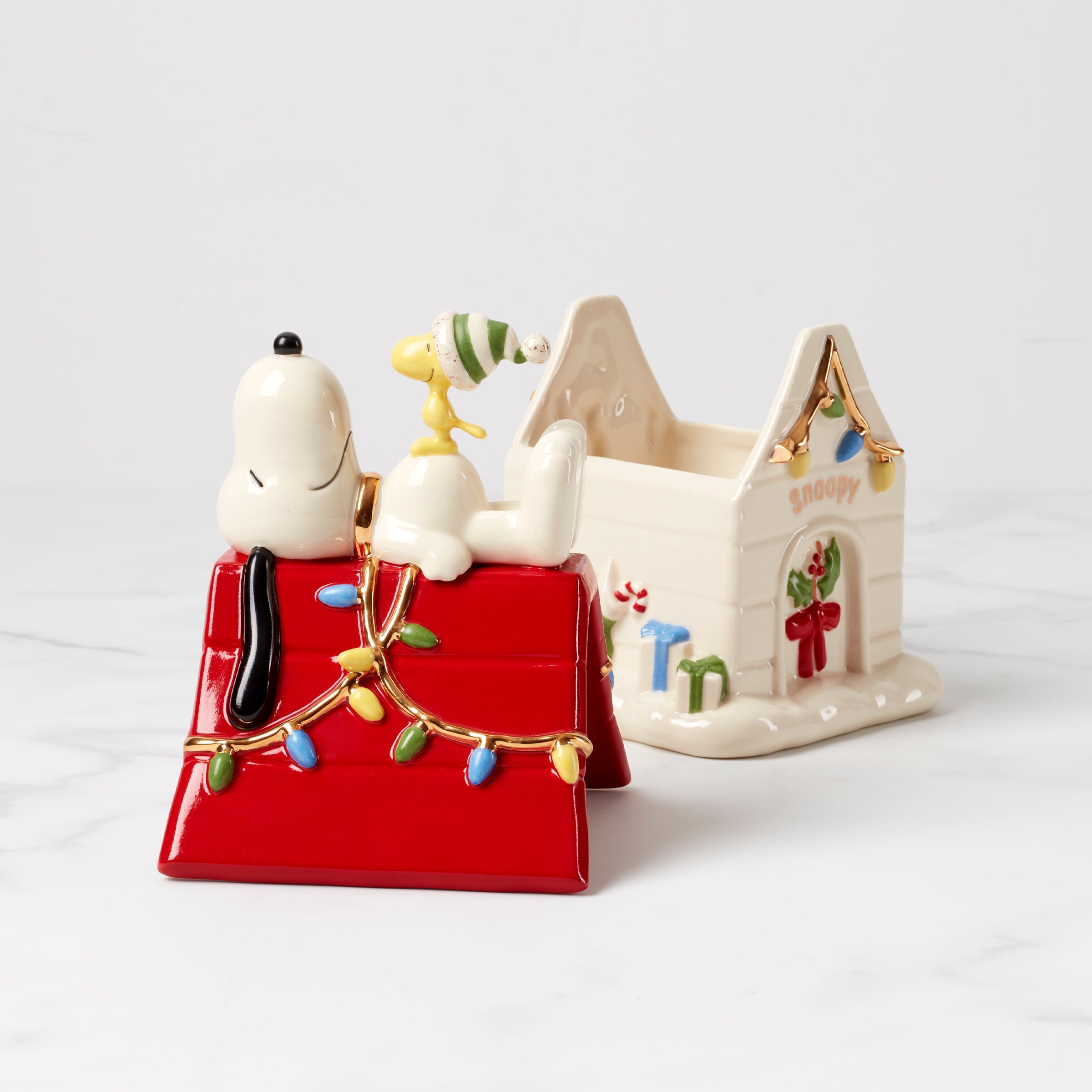 Snoopy Christmas Covered Candy Dish - Image 4