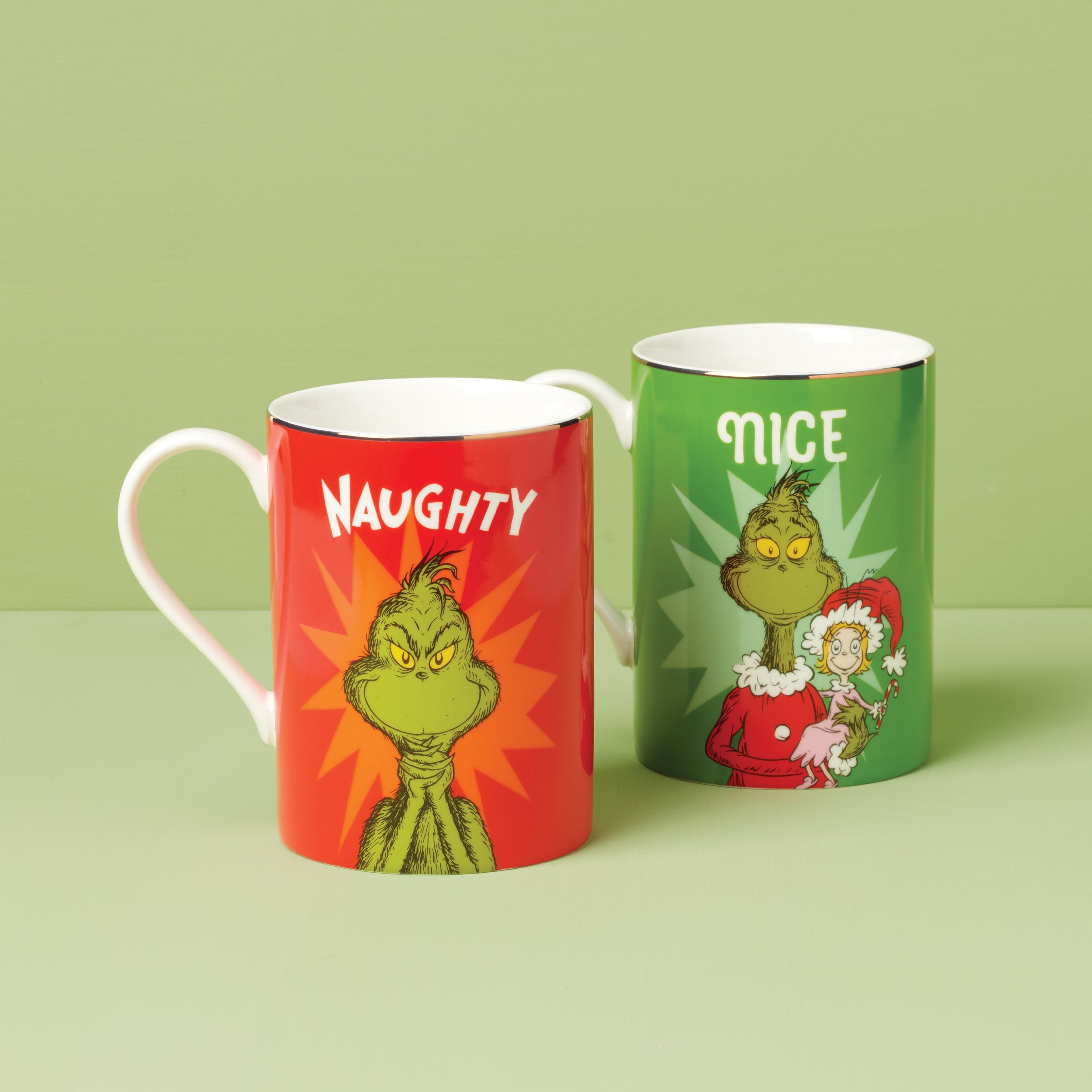 Merry Grinchmas Naughty & Nice Mug Set - Image 2