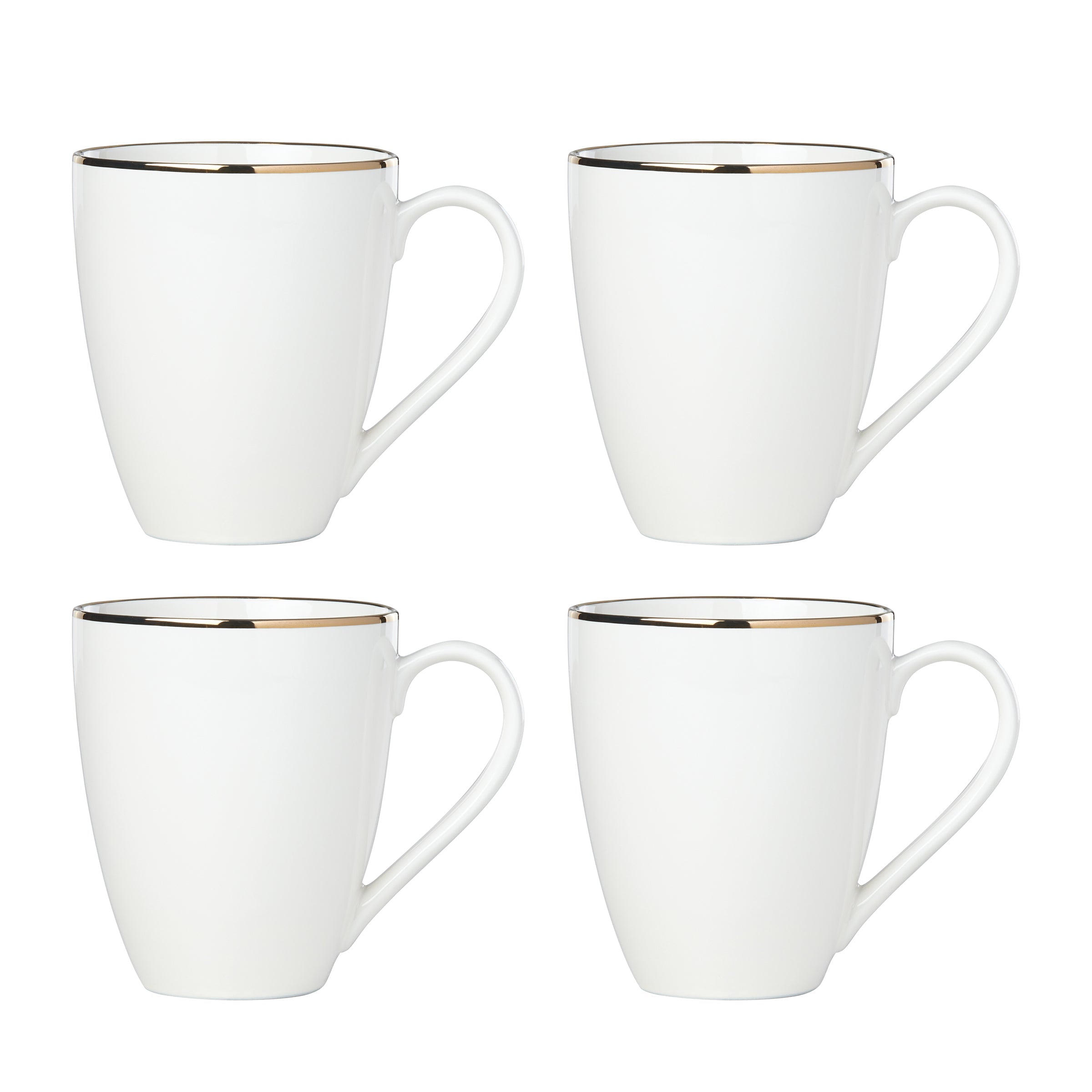 Trianna White Mugs. Set of 4