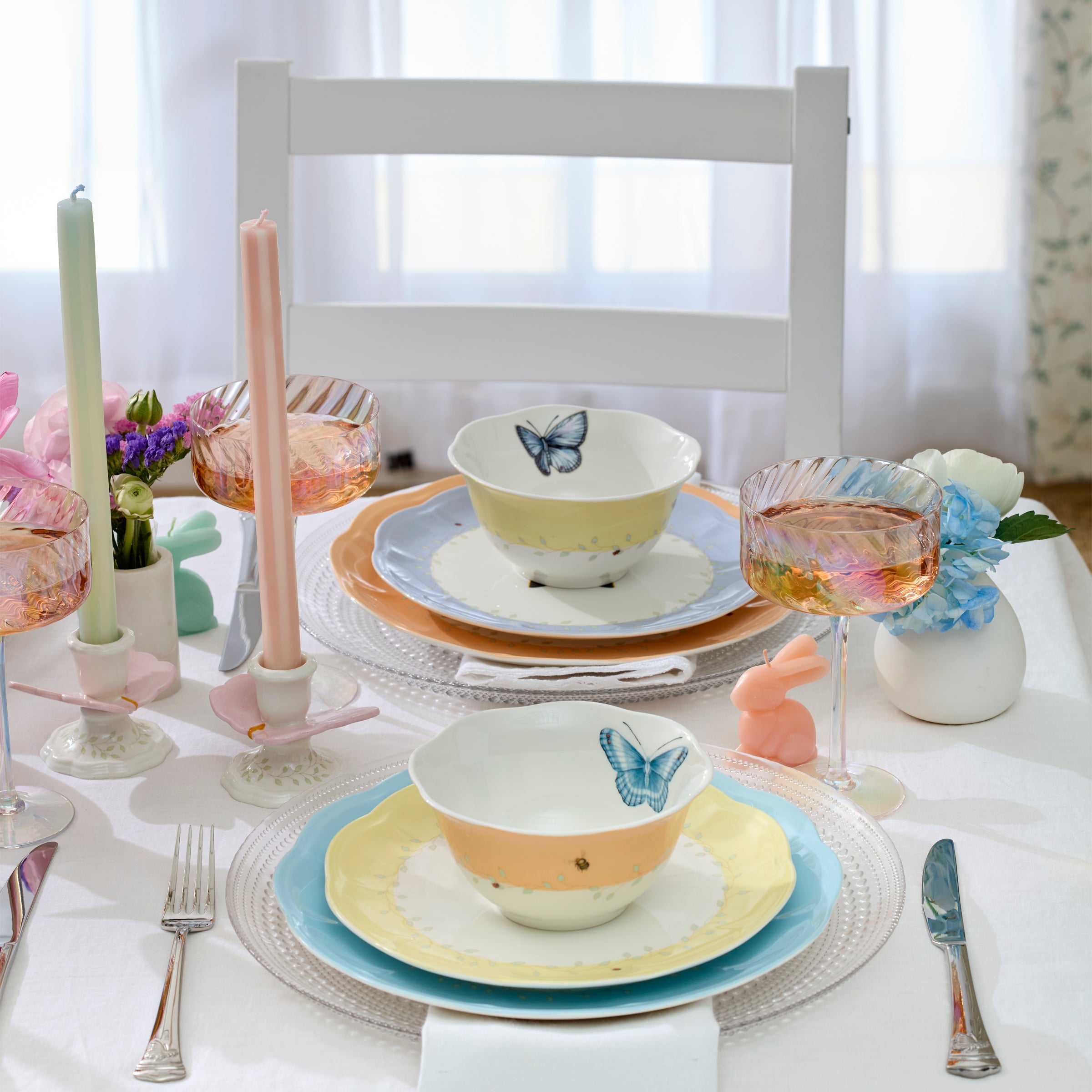 Butterfly Meadow Colors 4-Piece Dessert Bowl Set - Image 4