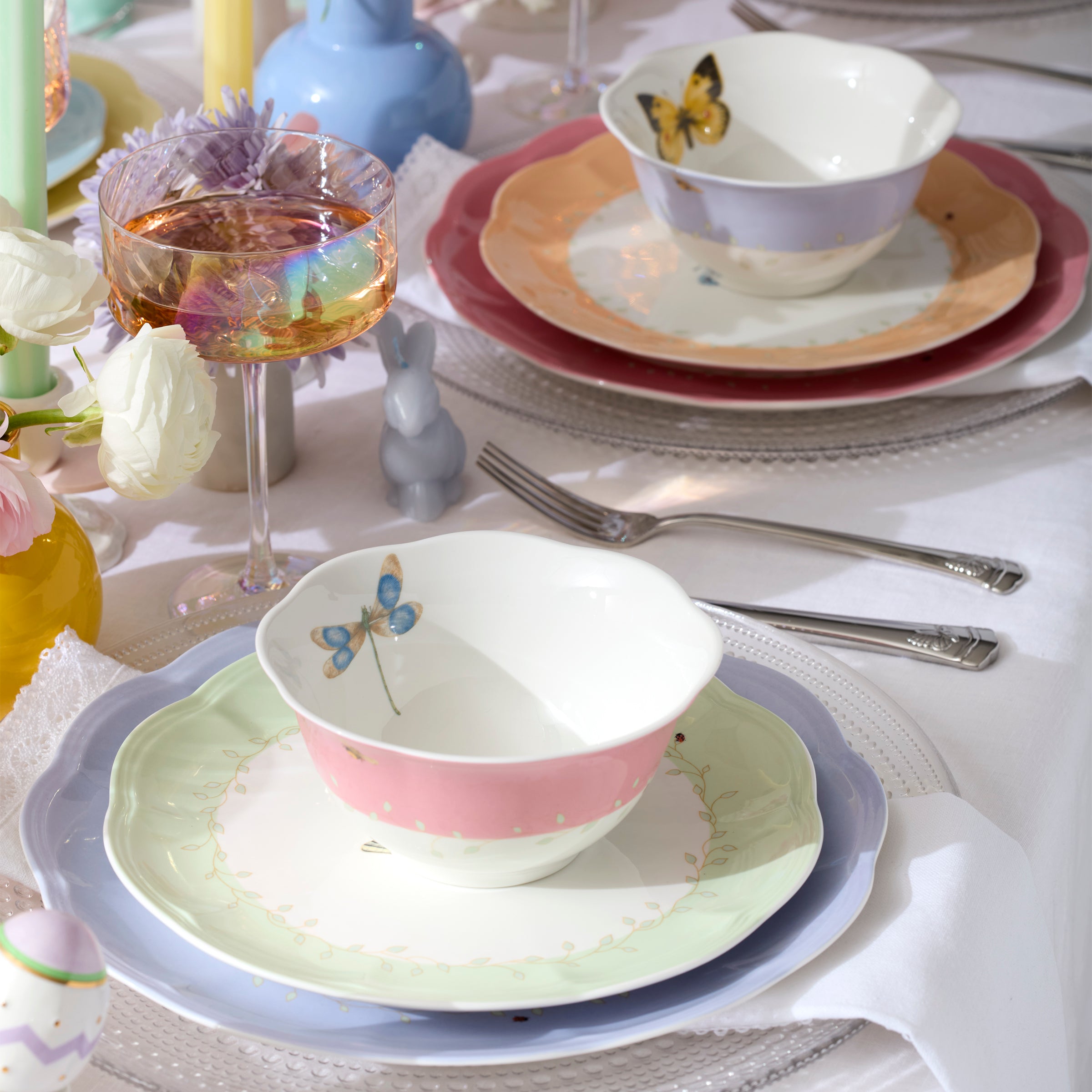 Butterfly Meadow Colors 4-Piece Dessert Bowl Set - Image 2