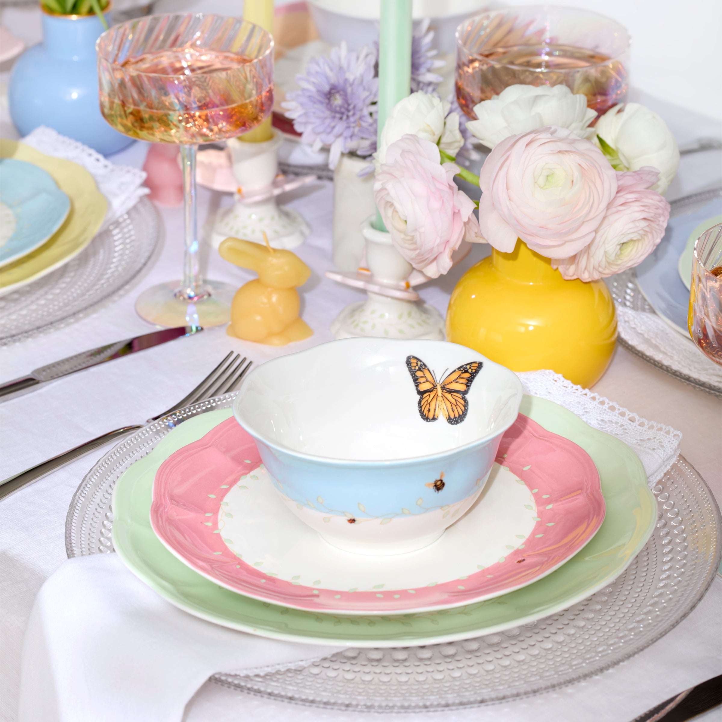 Butterfly Meadow Colors 4-Piece Dessert Bowl Set - Image 3