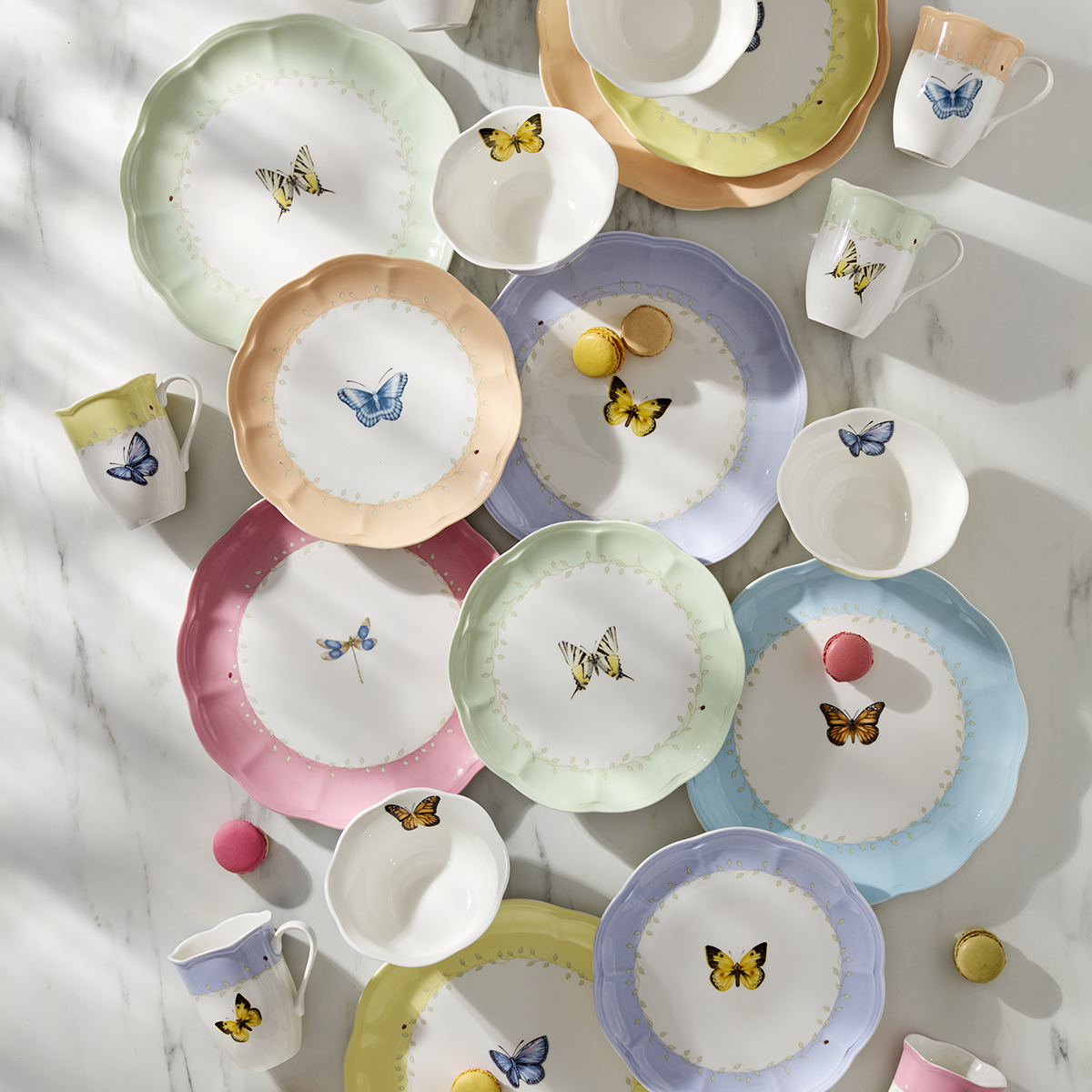 Butterfly Meadow Color 24-Piece Dinnerware Set - Image 2