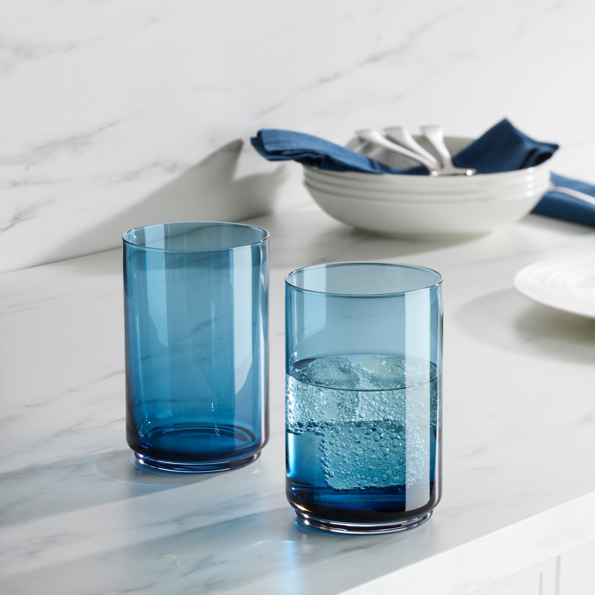 Tuscany Classics Stackable Blue Coolers. Set of 4 - Image 3