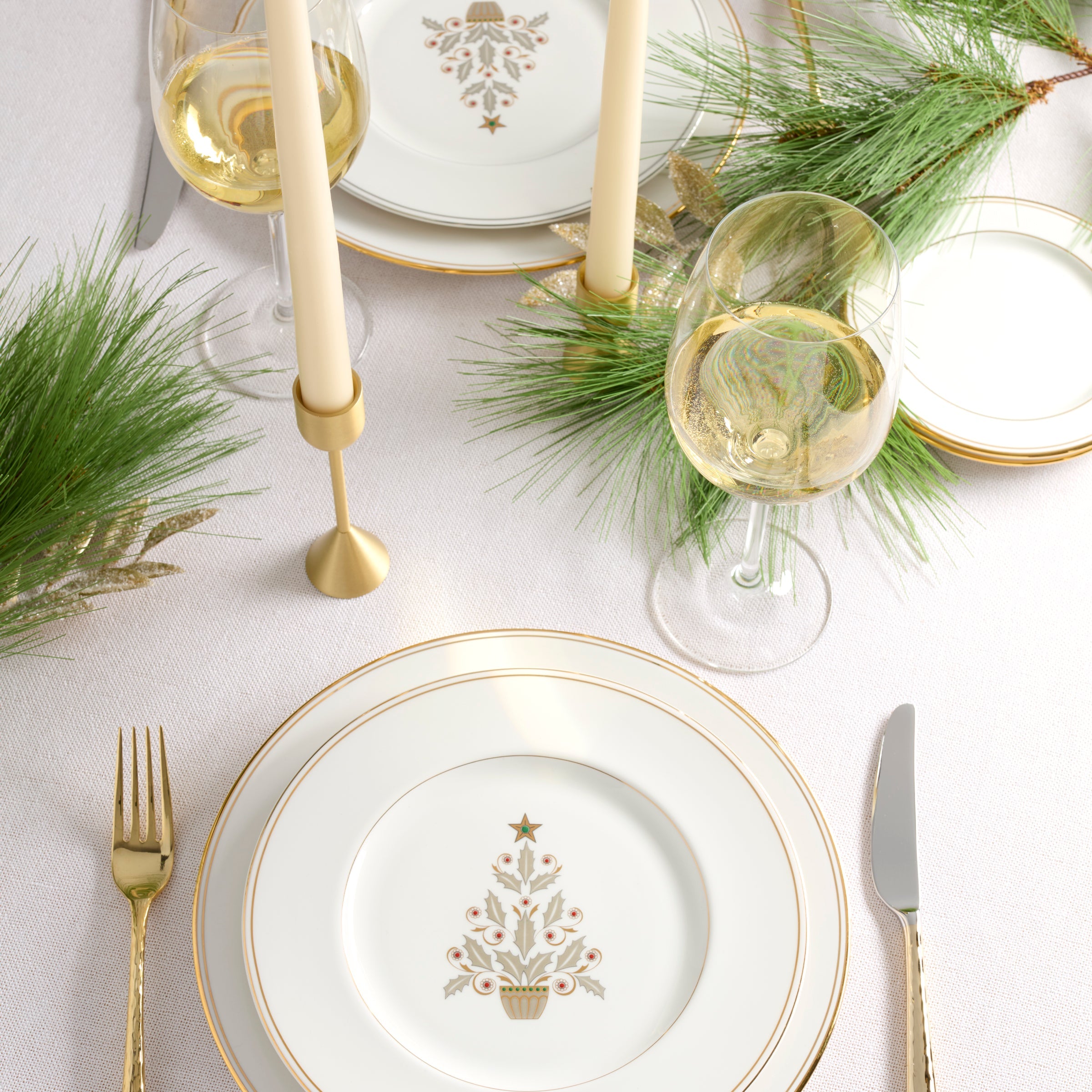 Federal Gold Tree Accent Plates. Set of 4 - Image 4
