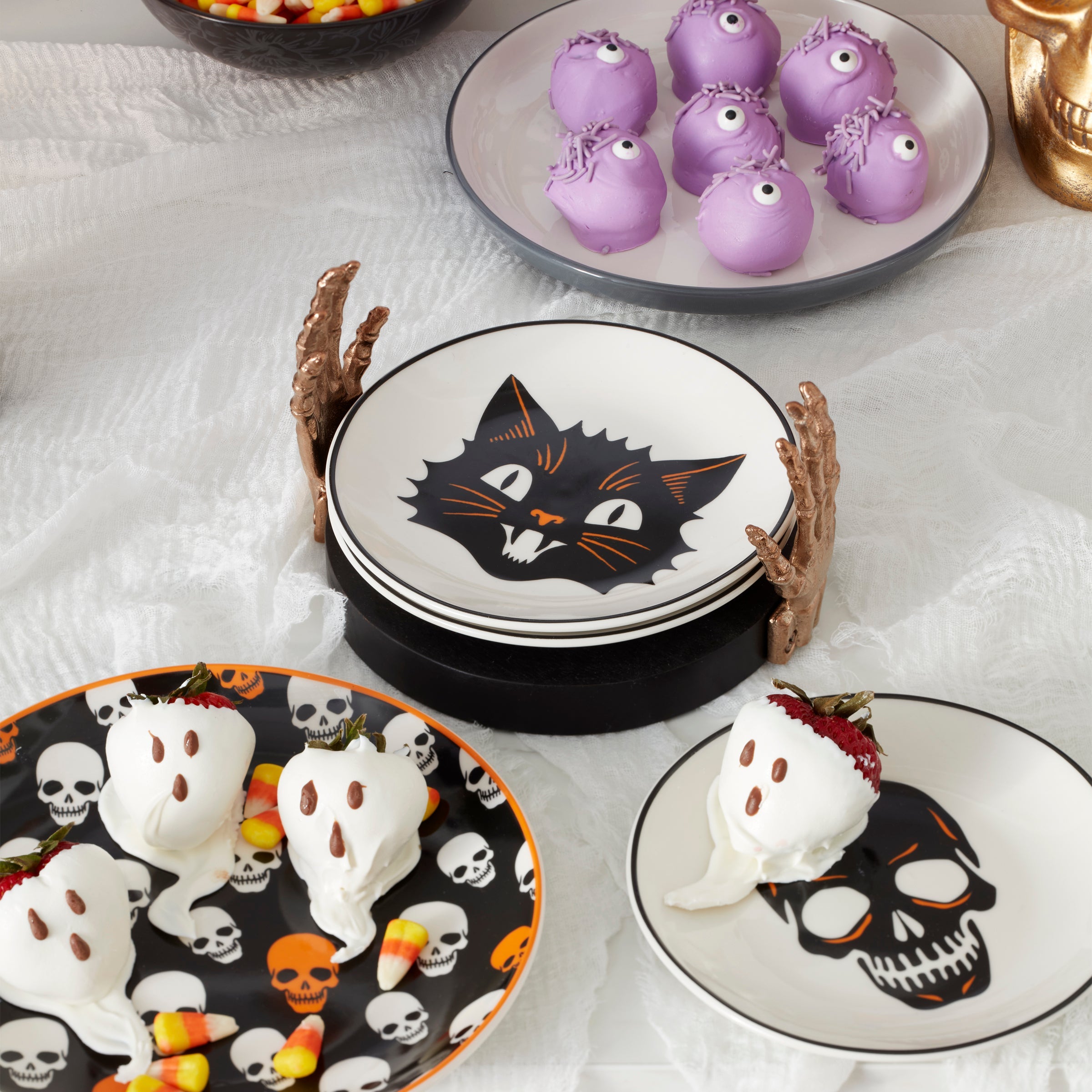Vintro Halloween Accent Plates. Set of 4 - Image 4