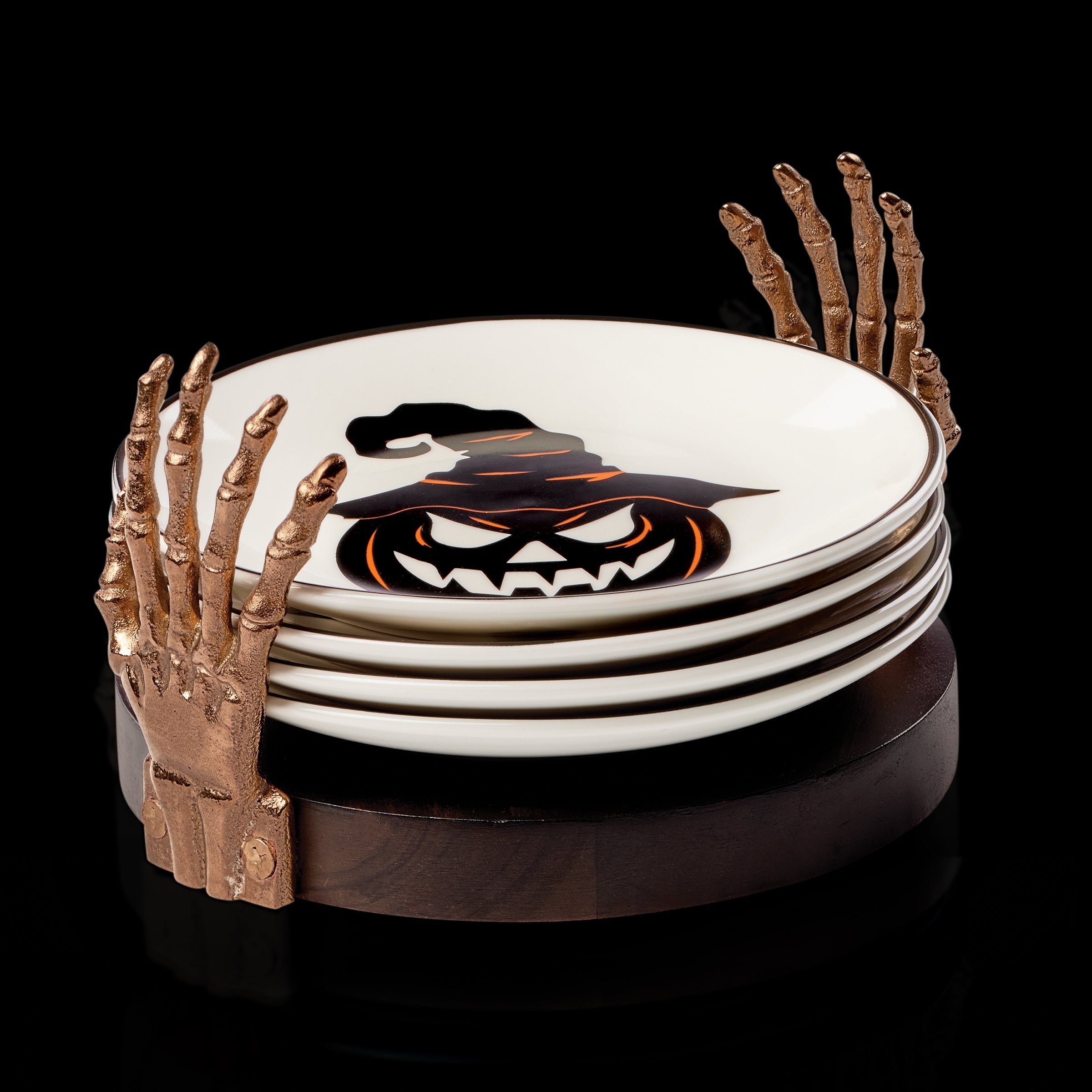 Vintro Halloween Tidbit Plates. Set of 4 - Image 6