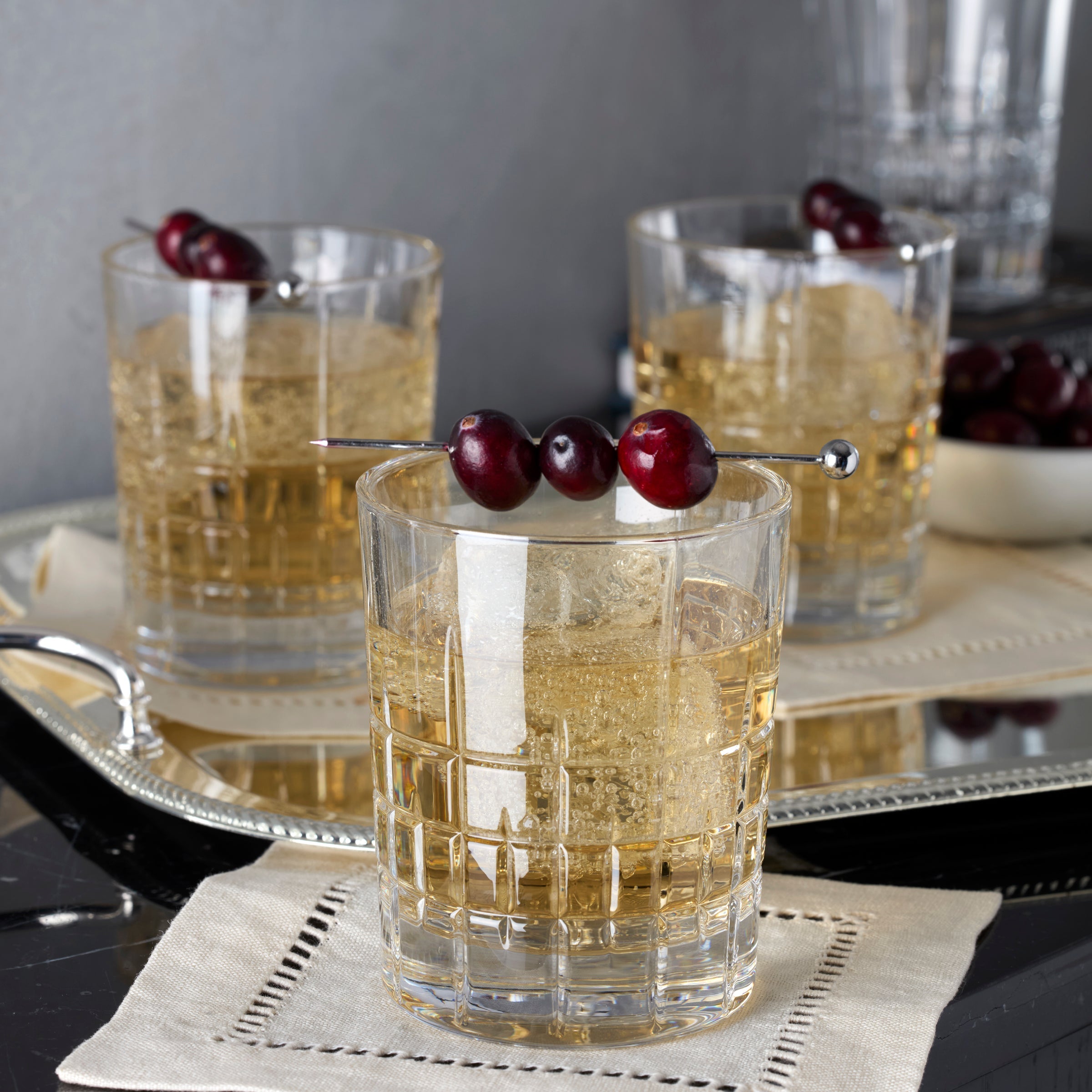 Deklan Crystal Double Old-Fashioned Glasses. Set of 4 - Image 2
