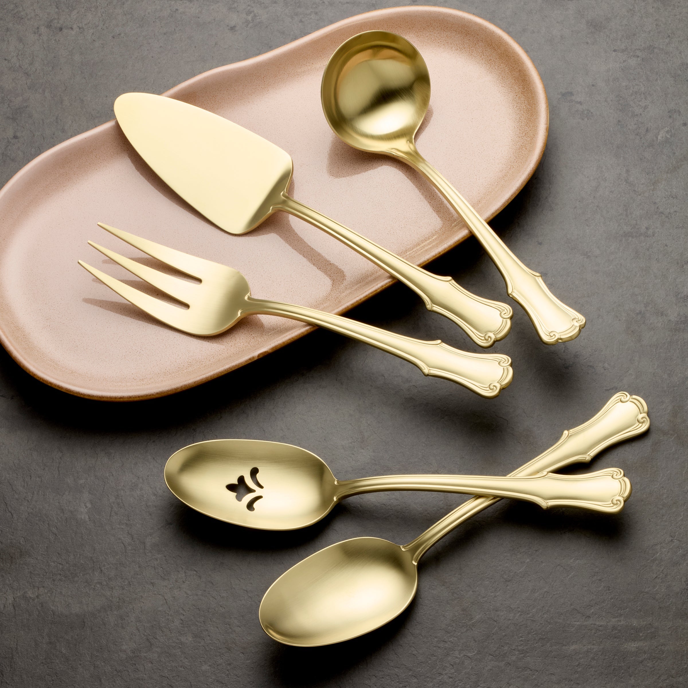 James Street Satin Champagne 5 Piece Hostess Set - Image 2