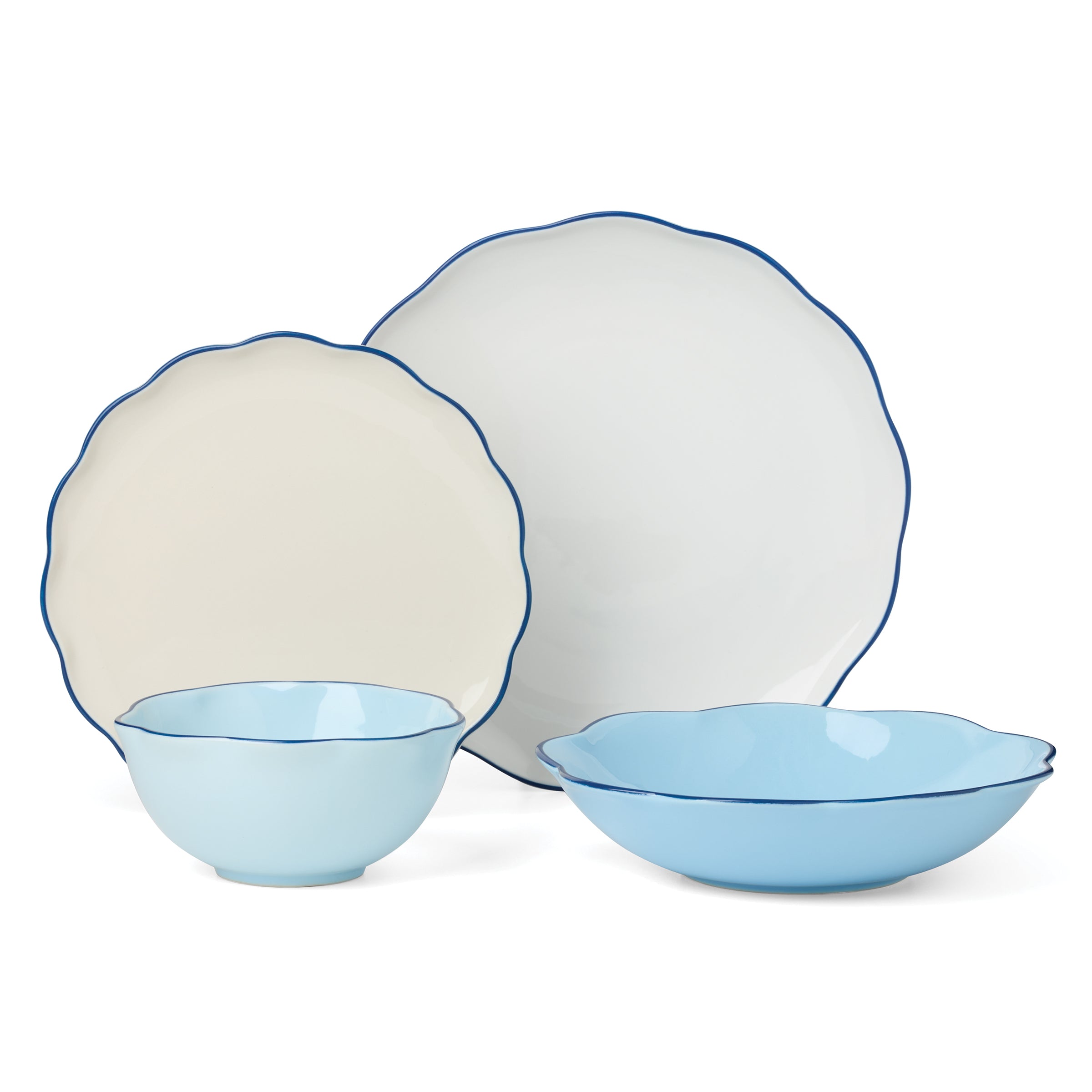 Garden Party Blue 16-Piece Dinnerware Set - Image 5