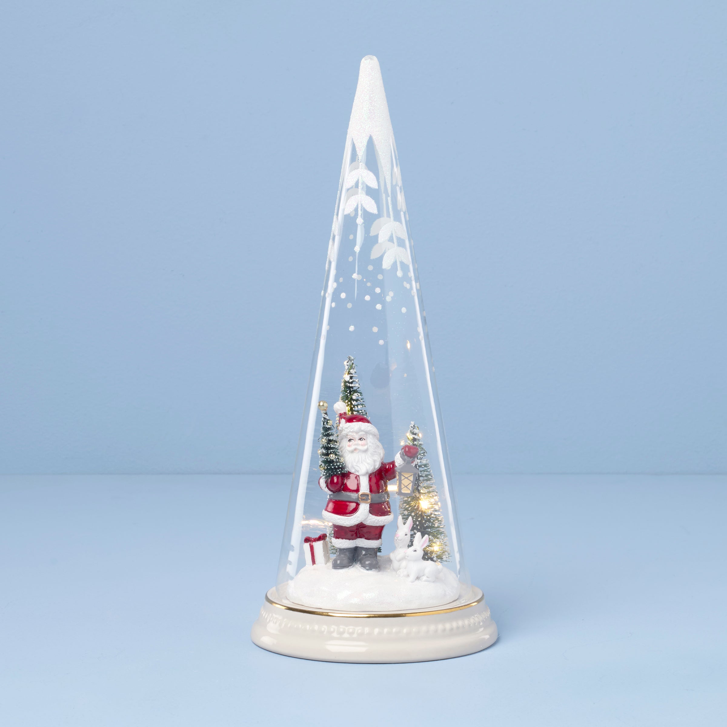 Merry & Magical Lit Santa With Lantern Figurine - Image 2