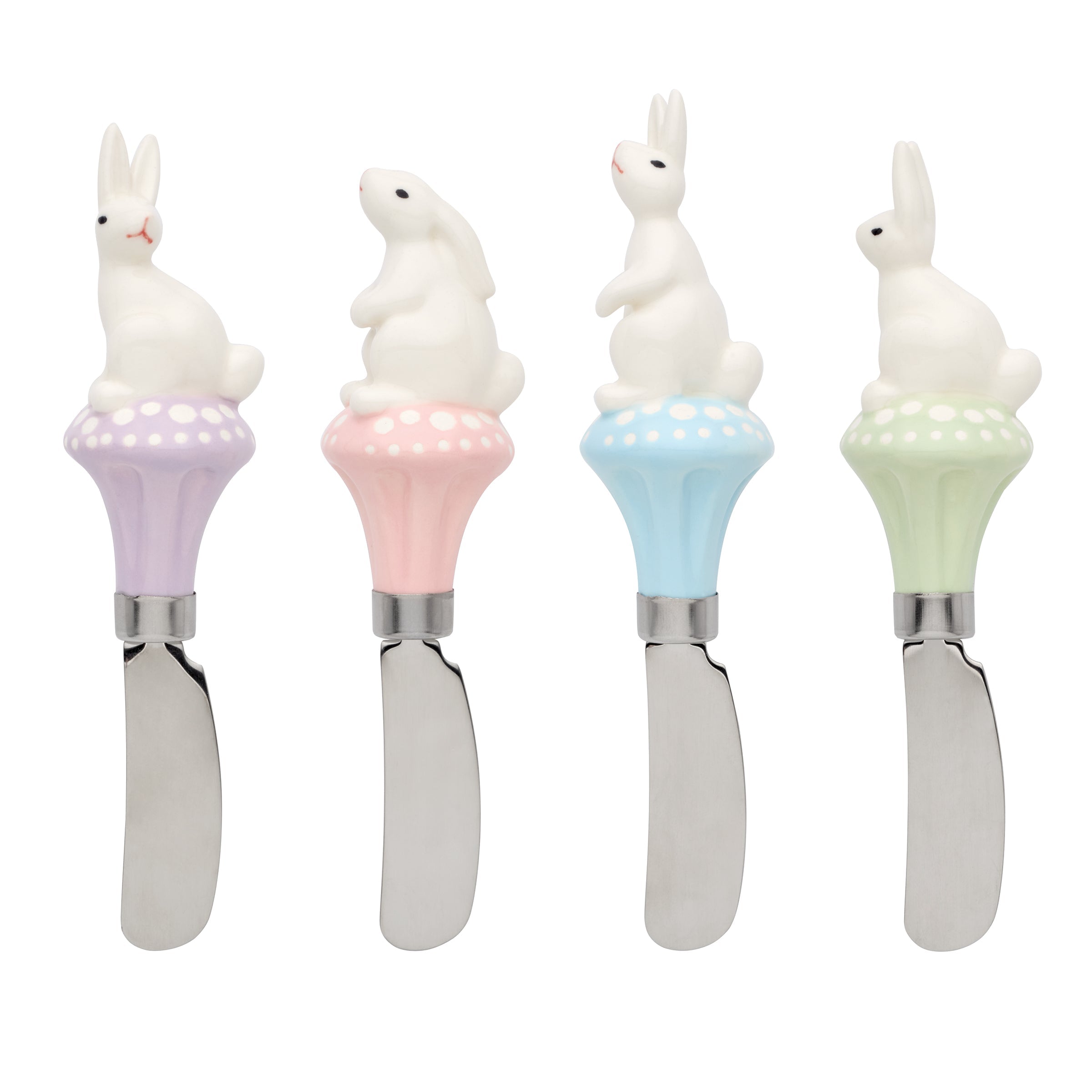 Bunny Hop Cheese Spreaders. Set of 4