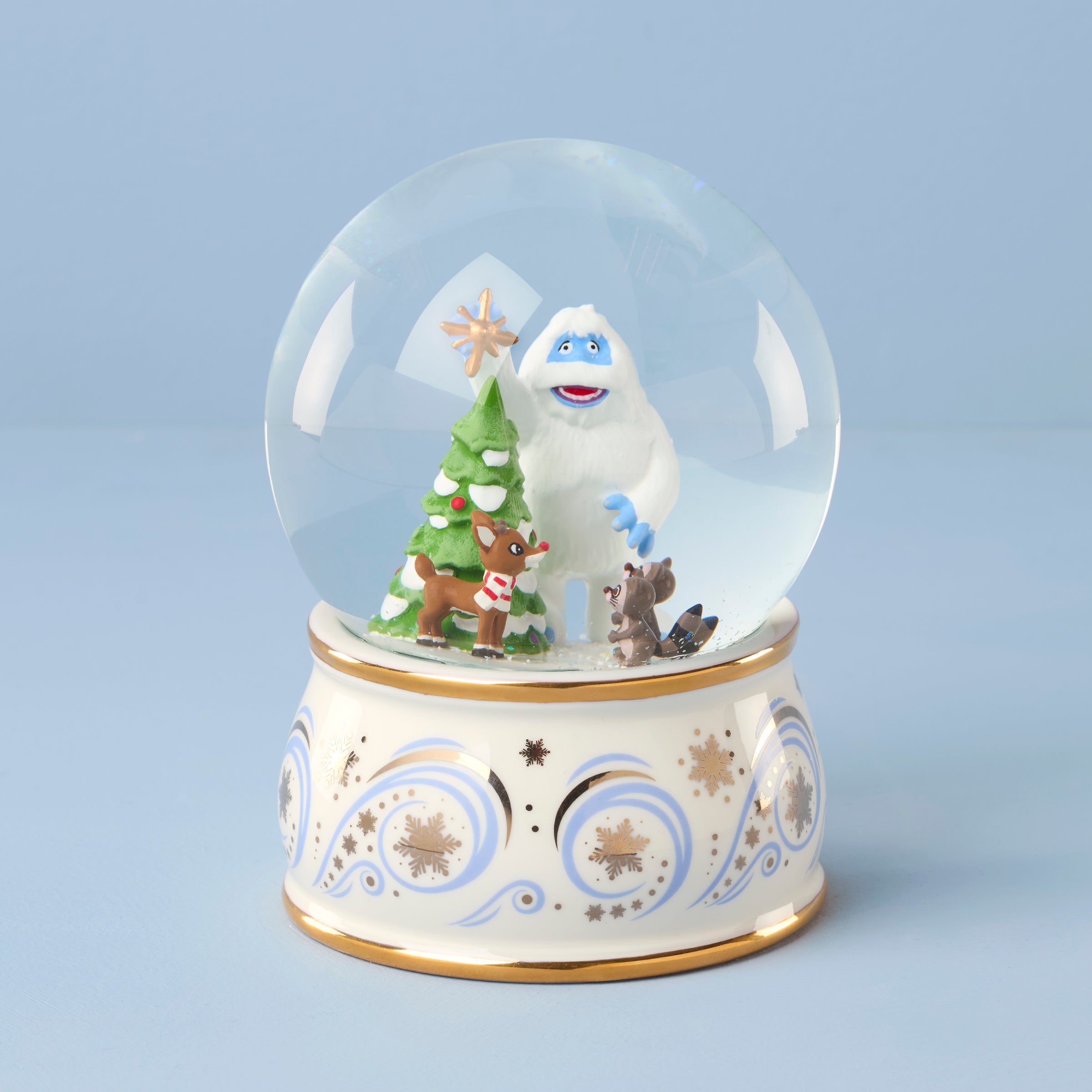 Rudolph and Bumble Snow Globe