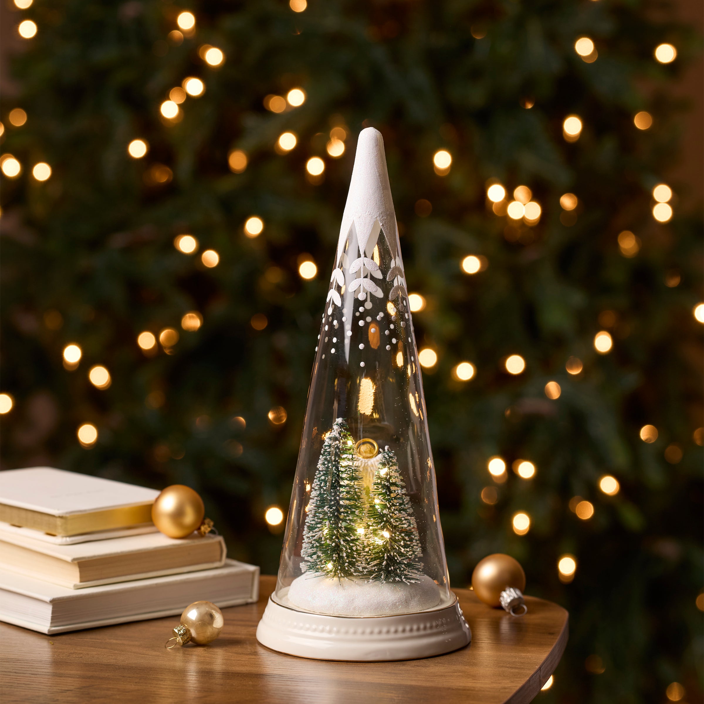 Merry & Magical Glass Lit Scene Angel - Image 5