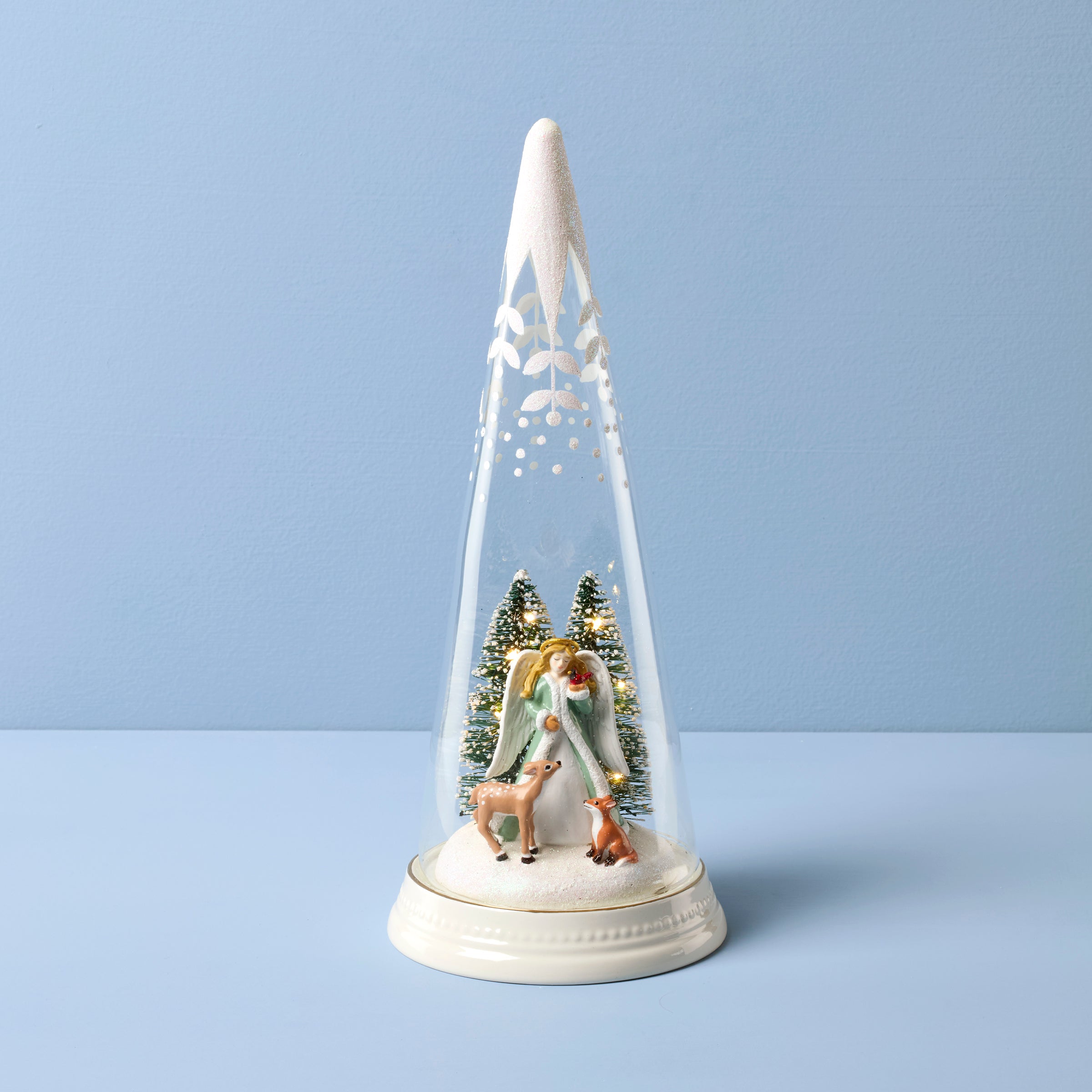 Merry & Magical Glass Lit Scene Angel - Image 2