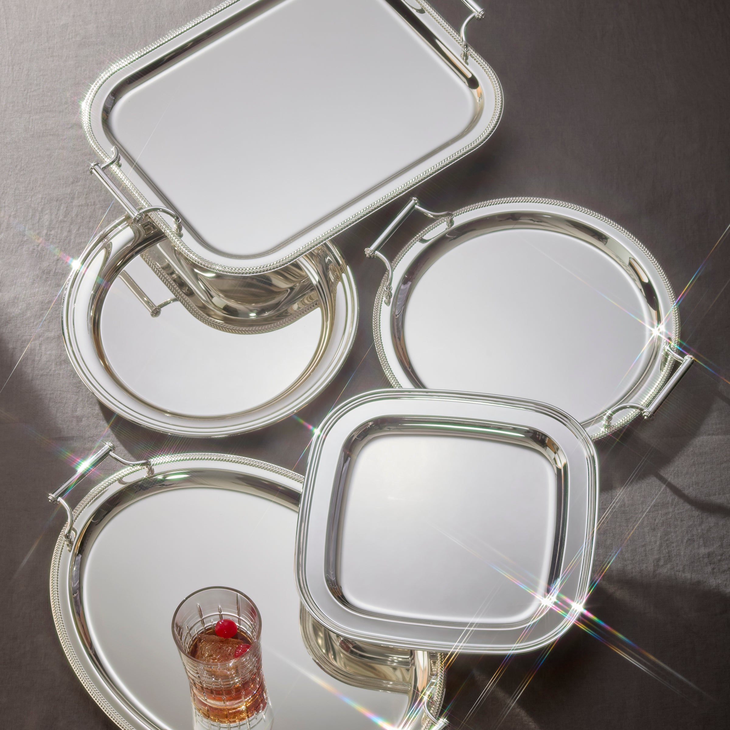 Gallery Oval Silverplate Tray with Handles - Image 6