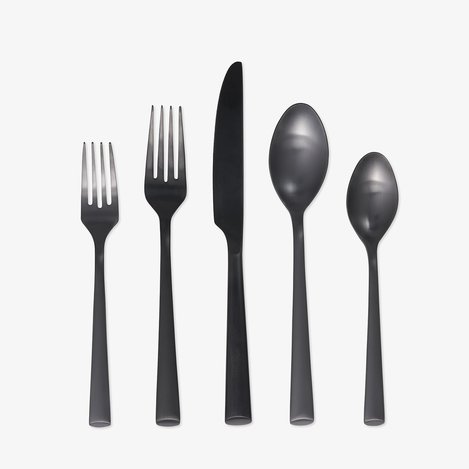 Gilda Black Satin 20-Piece Flatware Set - Image 3