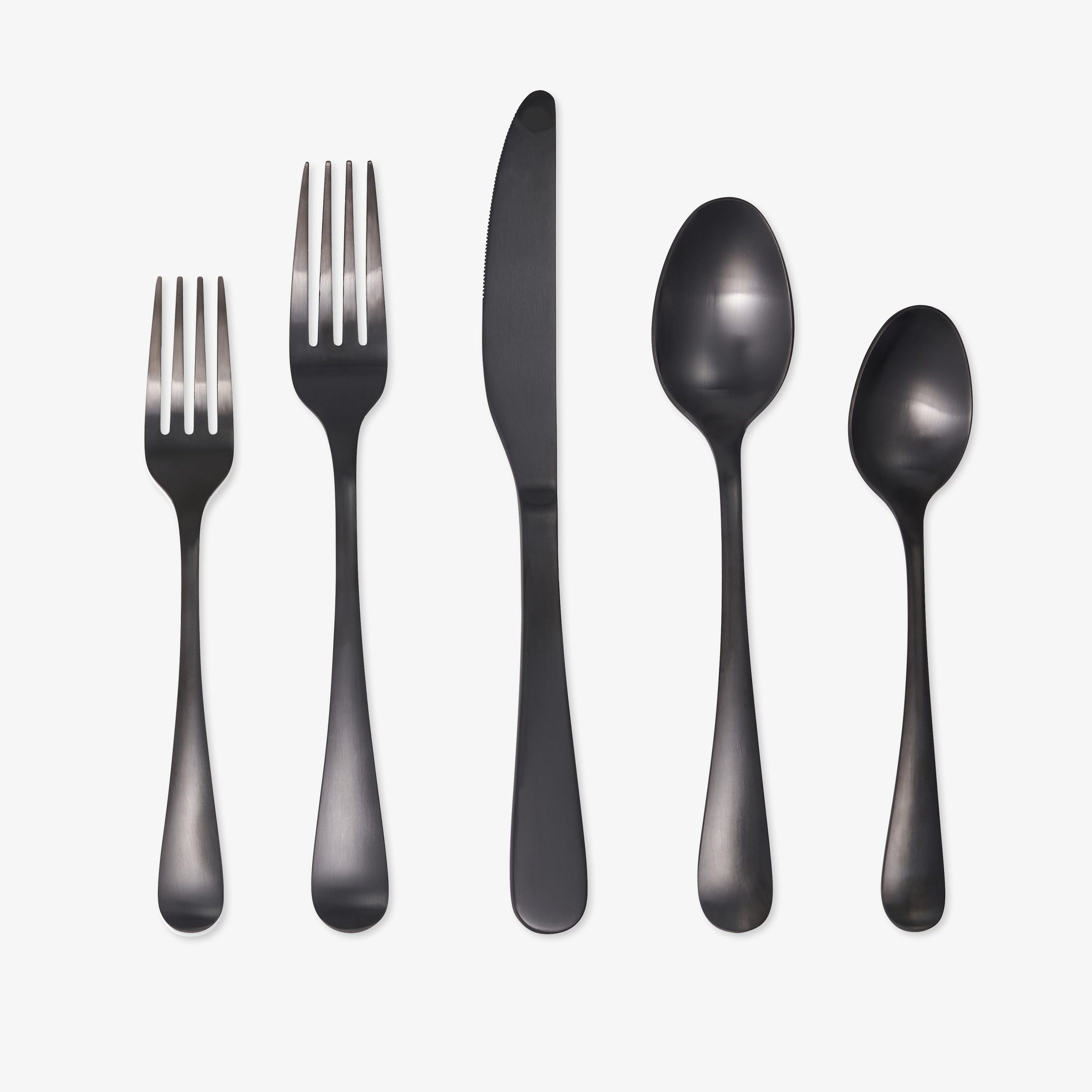 Rhiannon Black Satin 20-Piece Flatware Set - Image 3