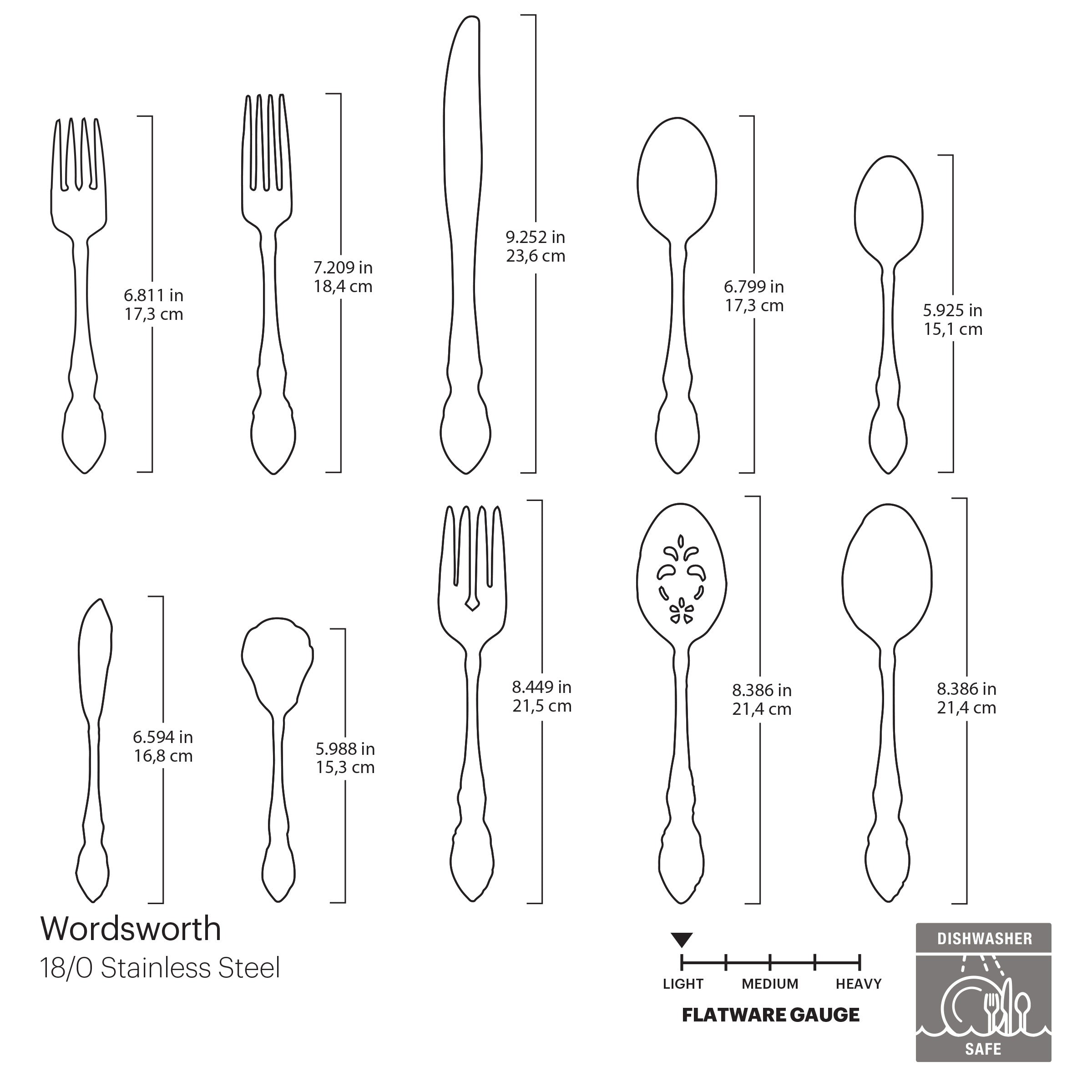 Wordsworth 45-Piece Flatware Set - Image 4