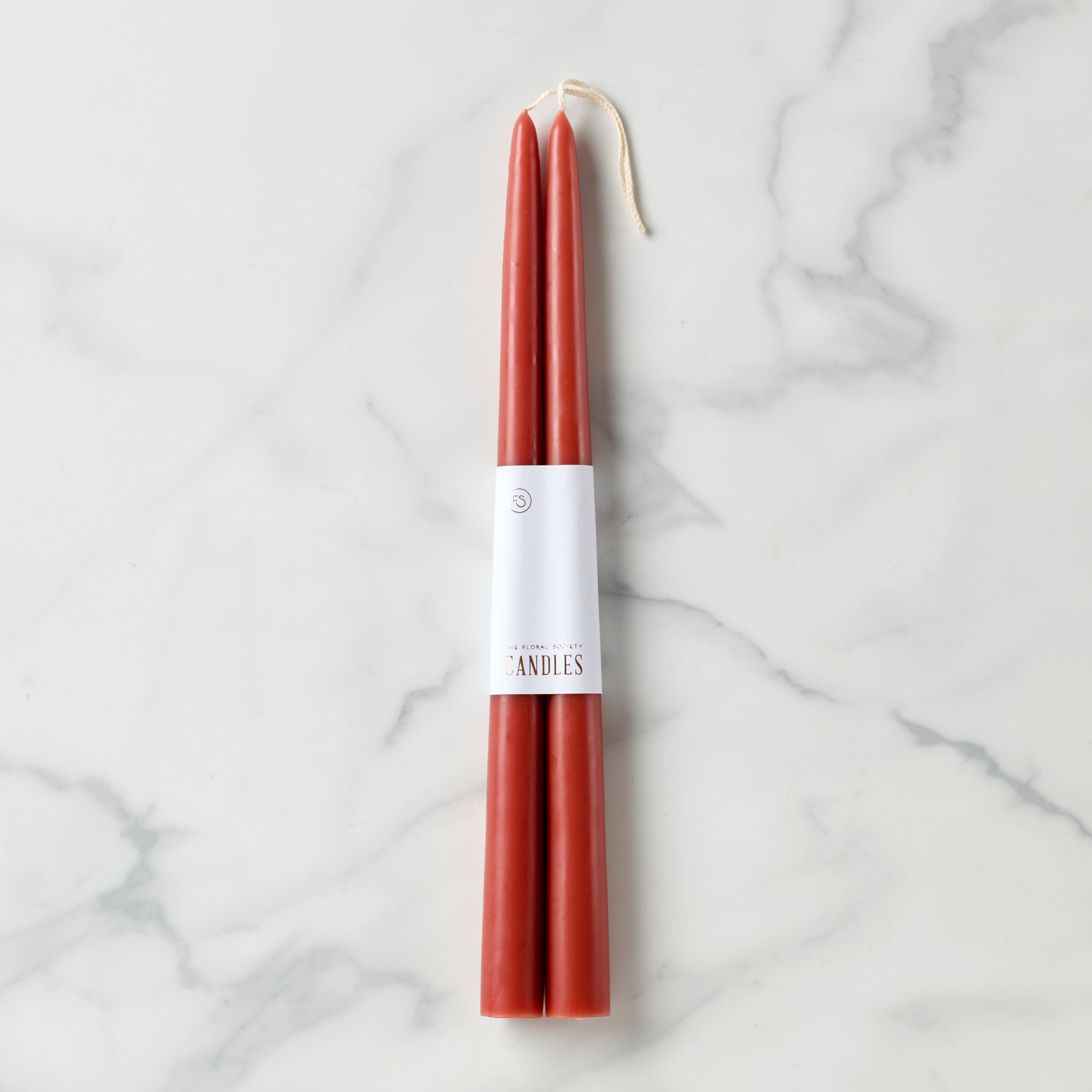 Dipped Clay 12 Taper Candle. Set of 2