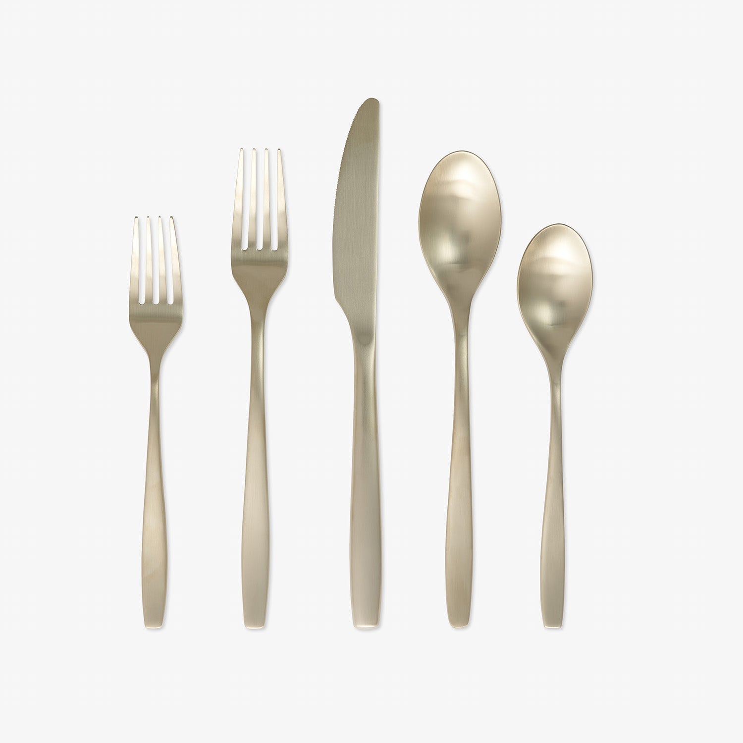 Averie Champagne Satin 20-Piece Flatware Set - Image 3