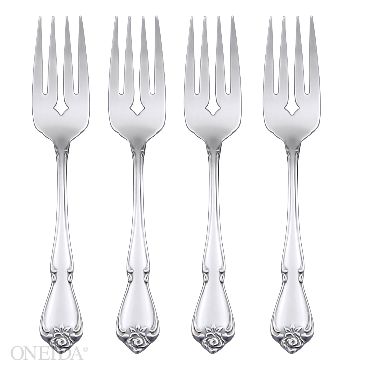 True Rose Salad Forks. Set of 4